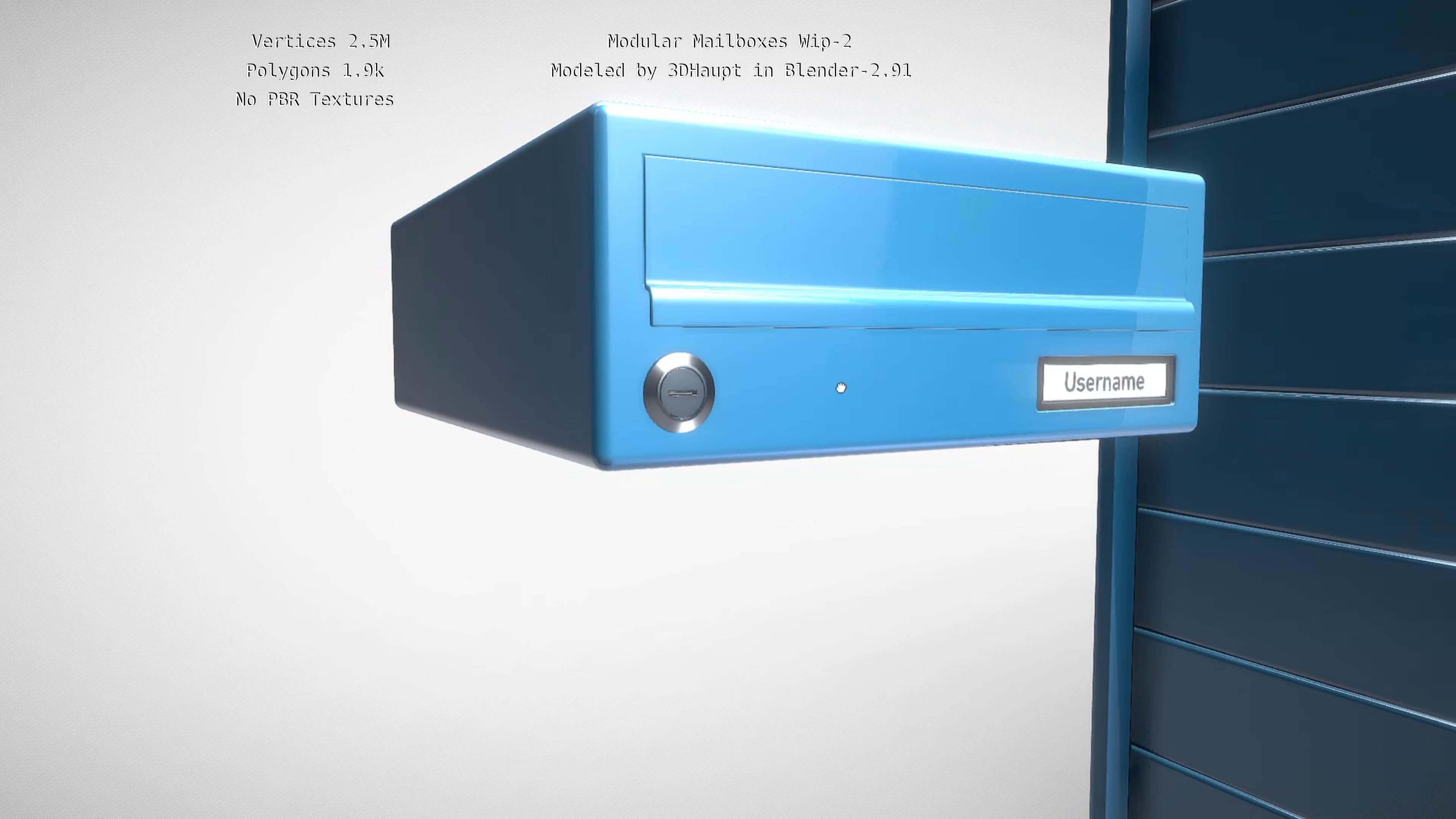 Modular Mailboxes Wip-2  3D model_17