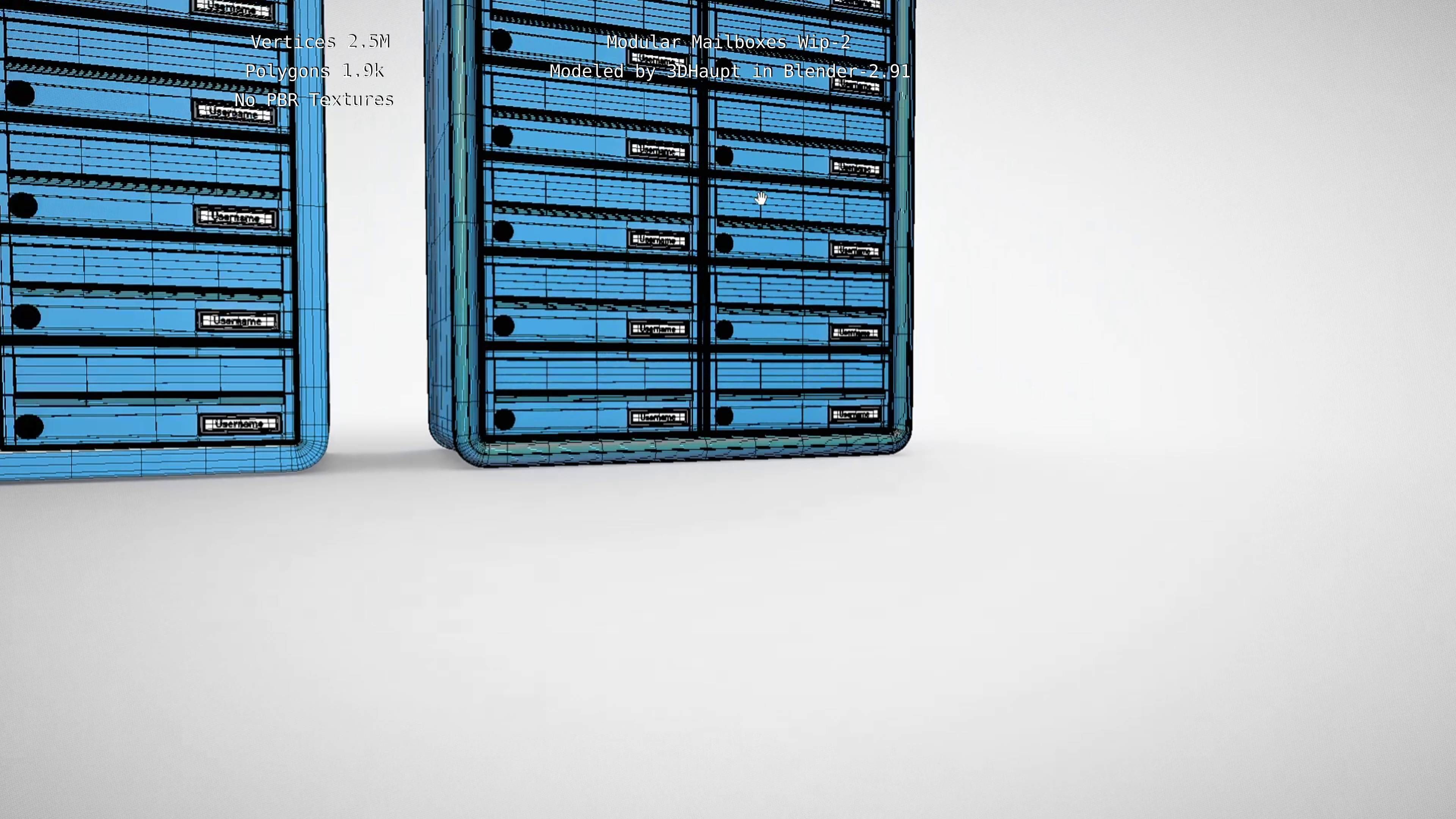Modular Mailboxes Wip-2  3D model_99