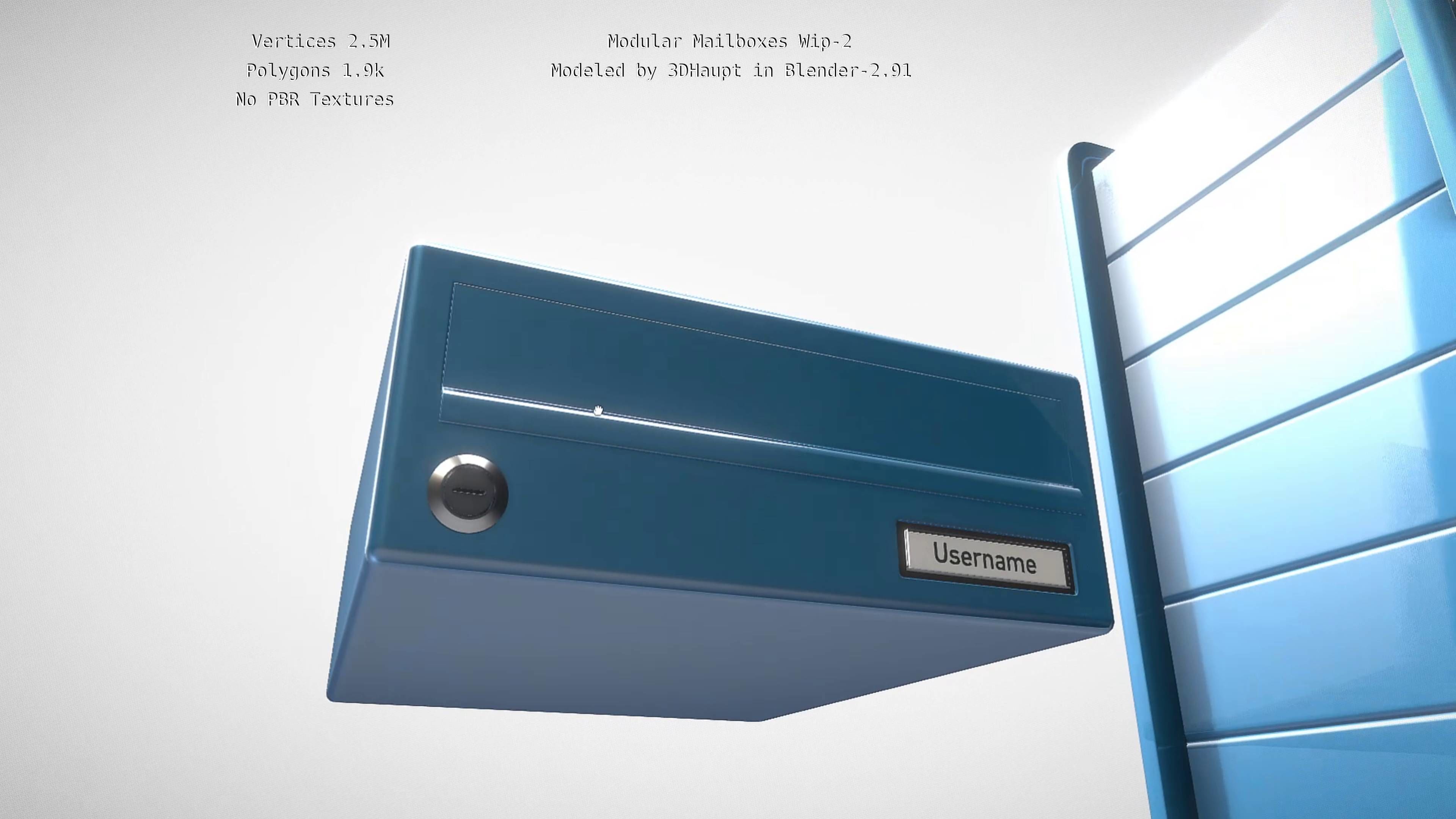 Modular Mailboxes Wip-2  3D model_19