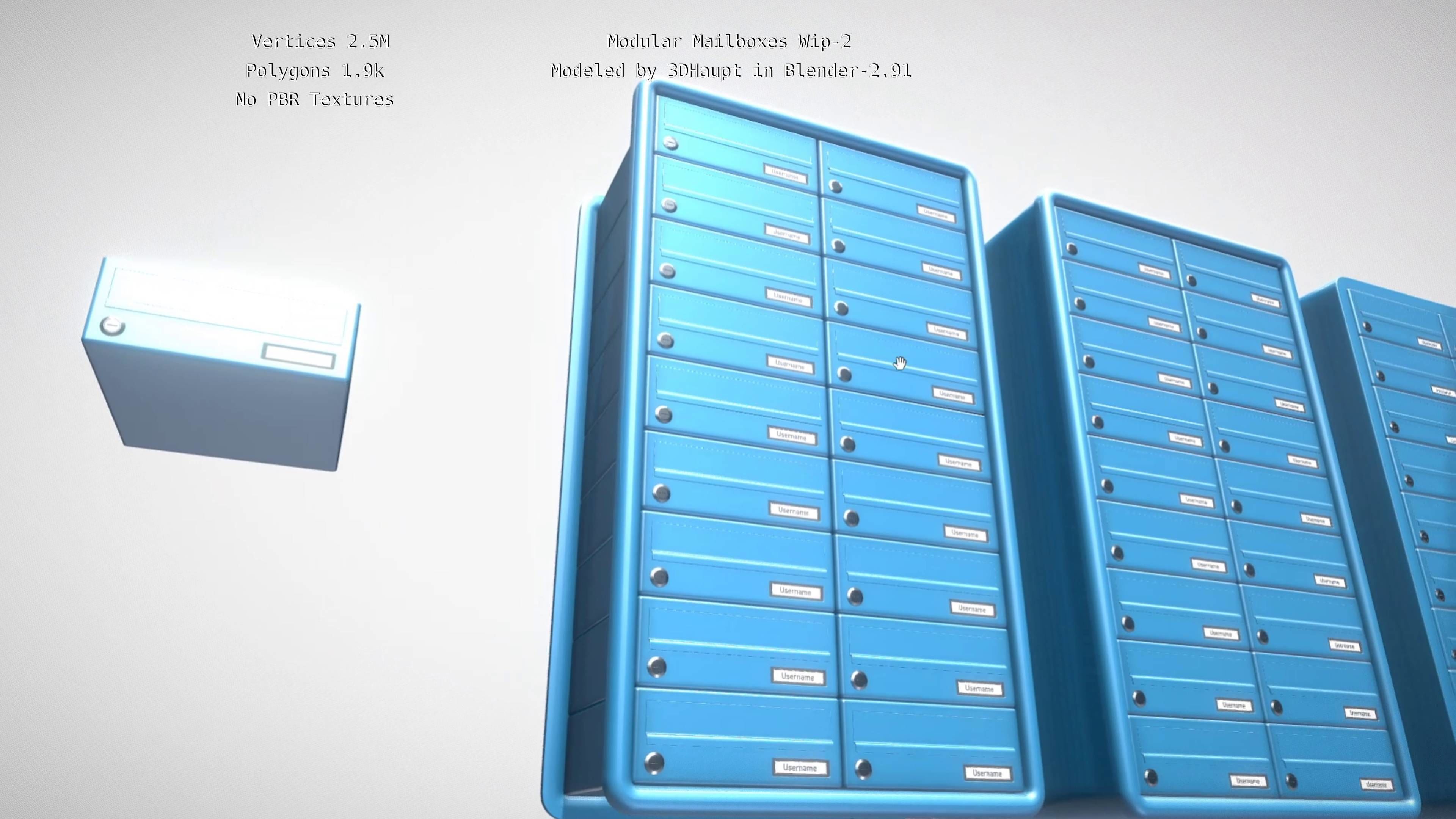 Modular Mailboxes Wip-2  3D model_63