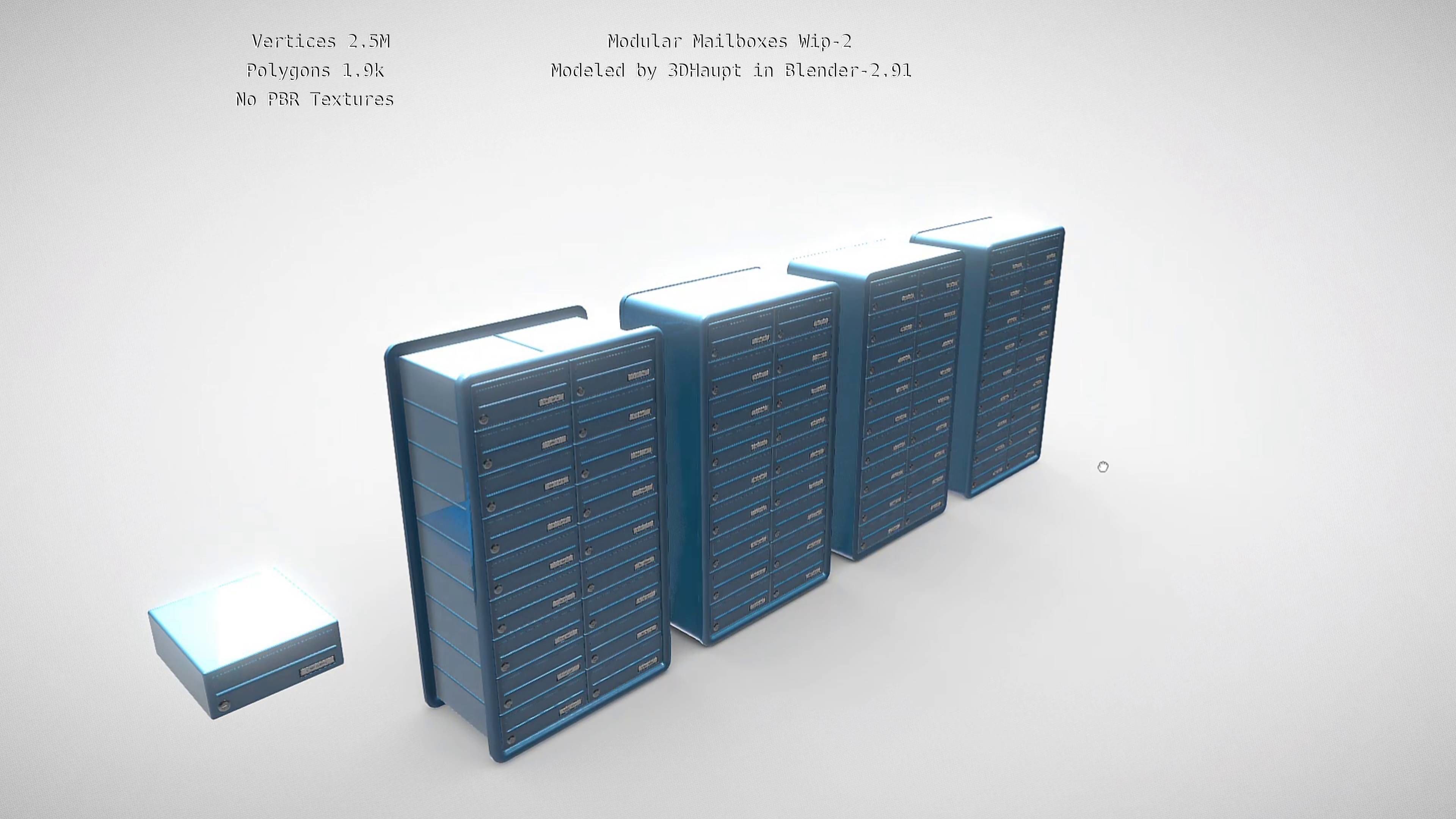 Modular Mailboxes Wip-2  3D model_52