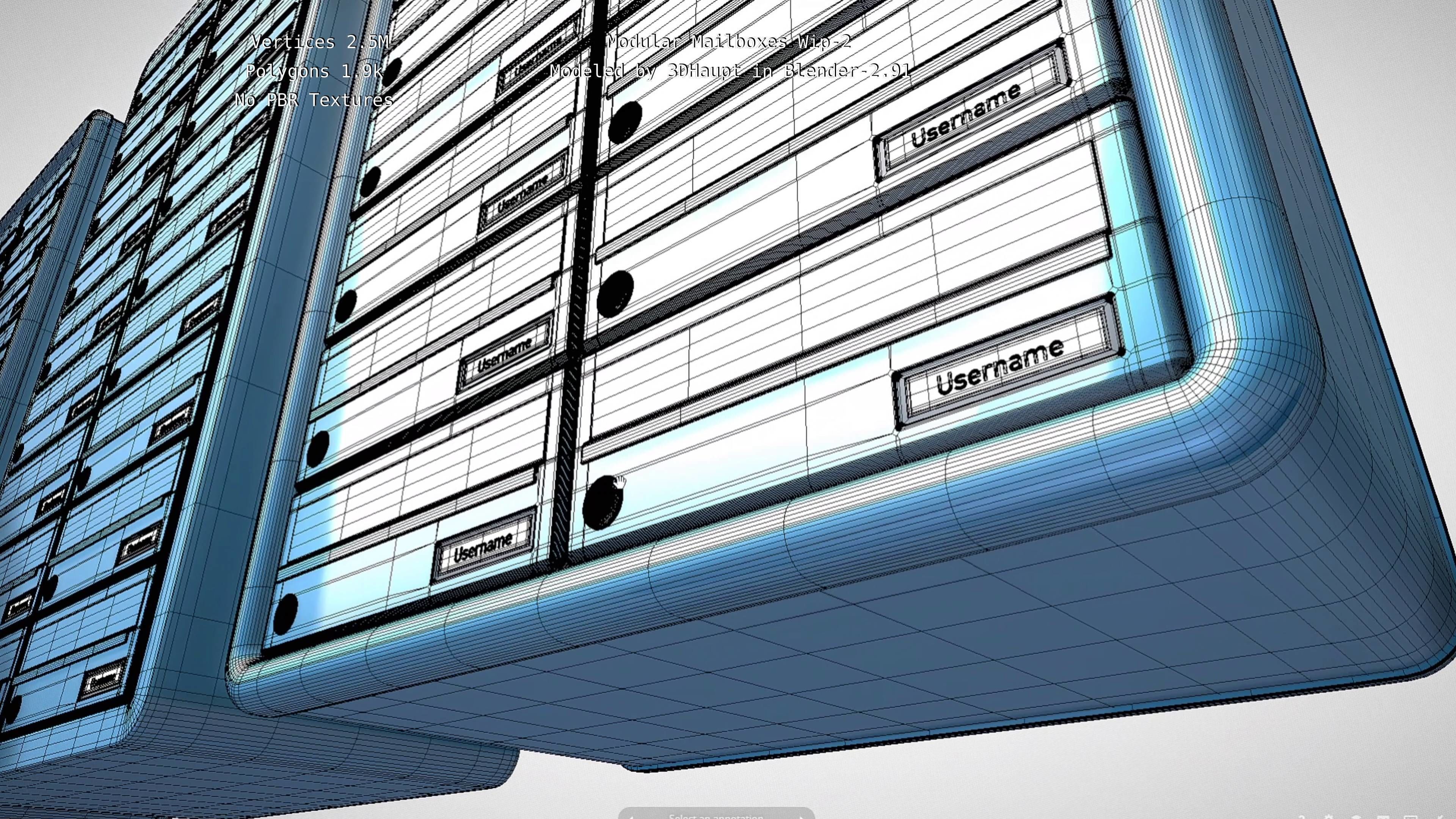 Modular Mailboxes Wip-2  3D model_90