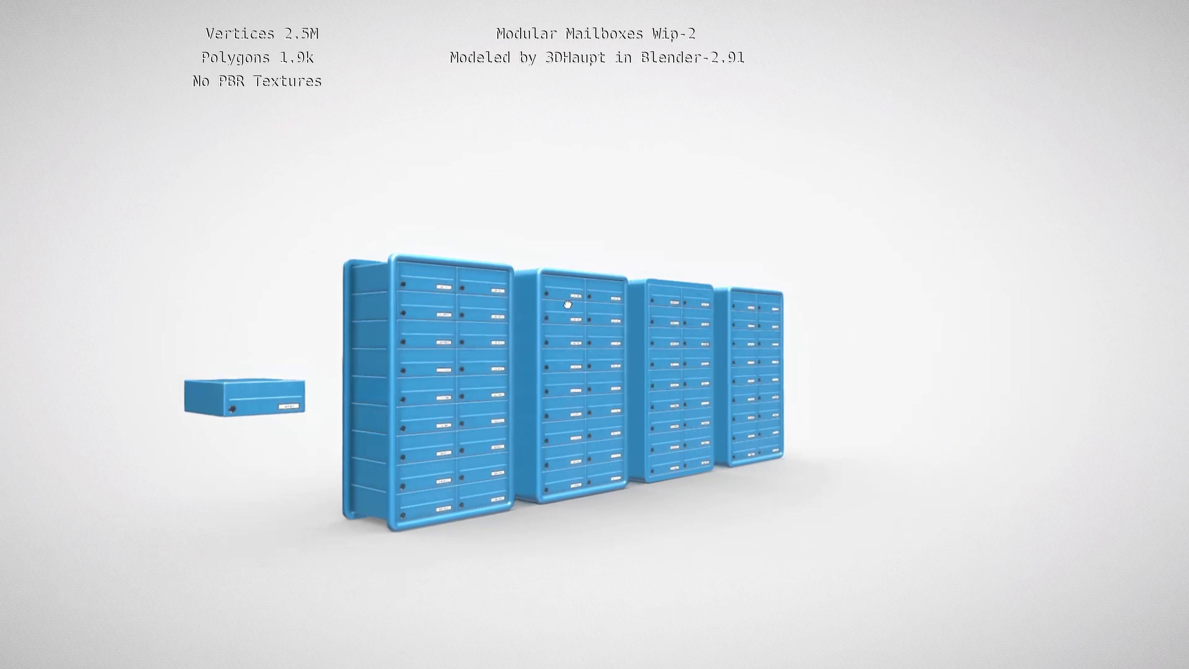Modular Mailboxes Wip-2  3D model_32