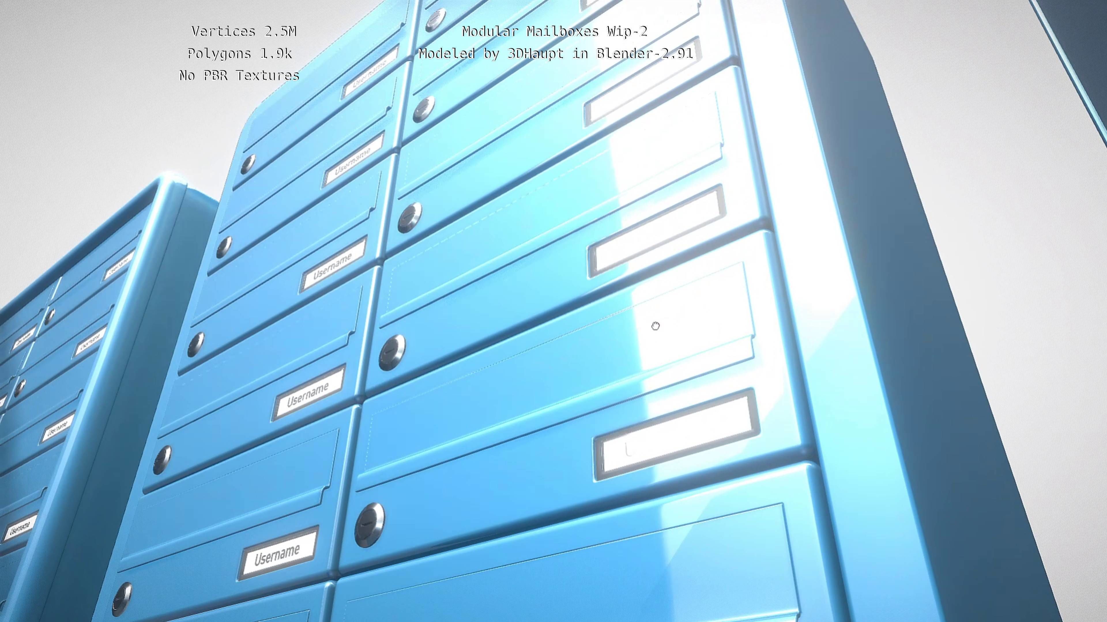 Modular Mailboxes Wip-2  3D model_7