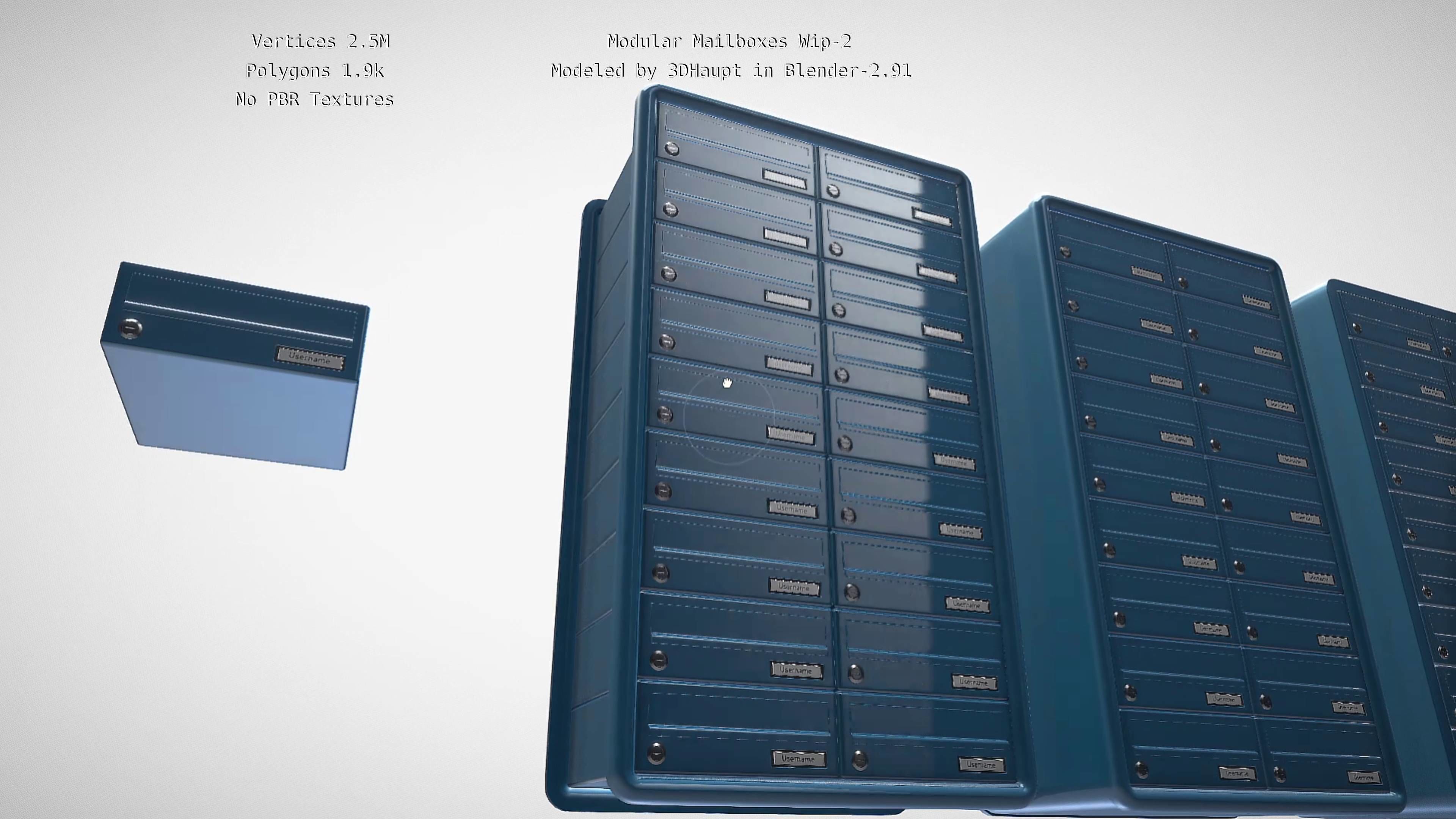 Modular Mailboxes Wip-2  3D model_69
