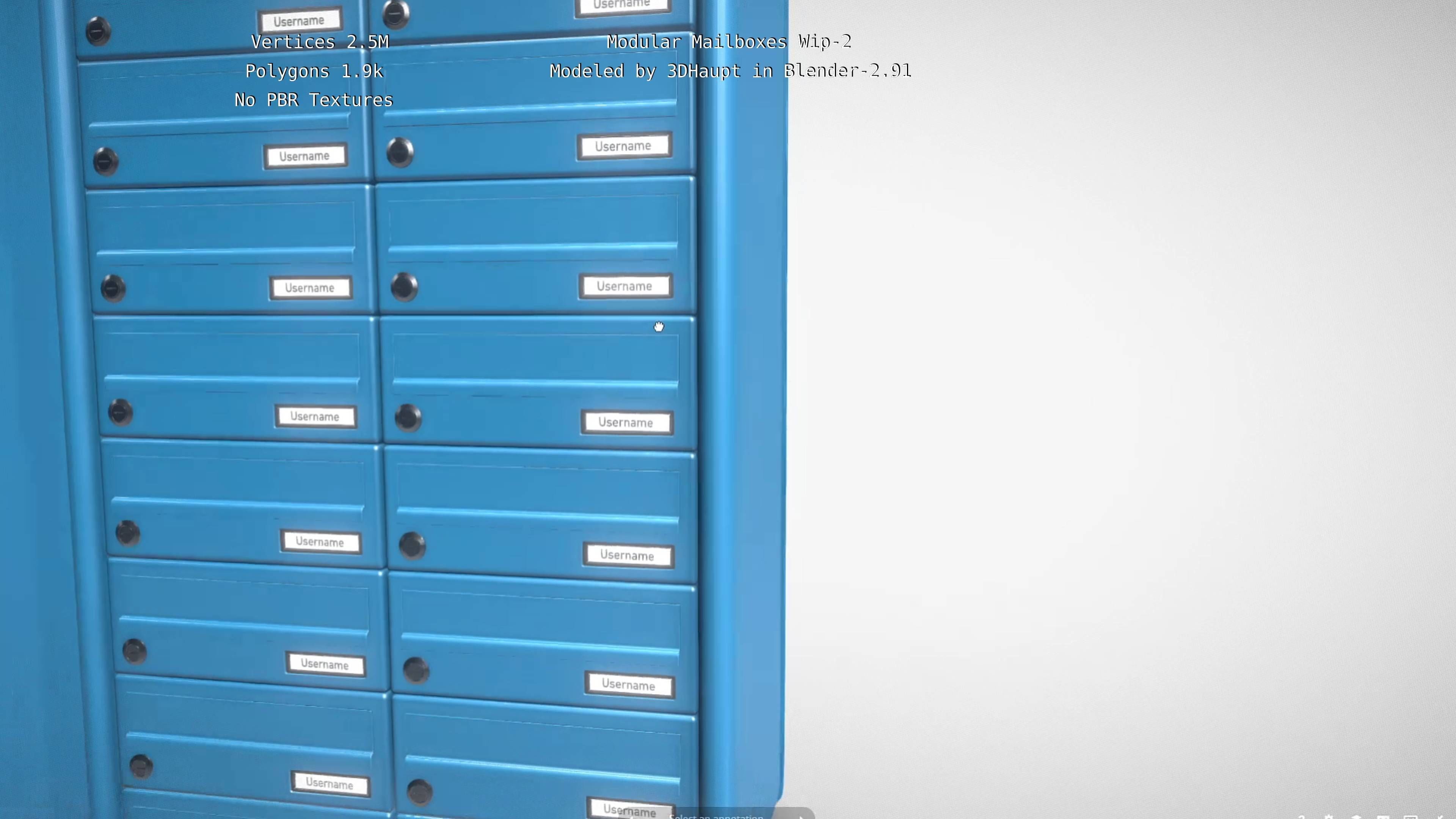 Modular Mailboxes Wip-2  3D model_26