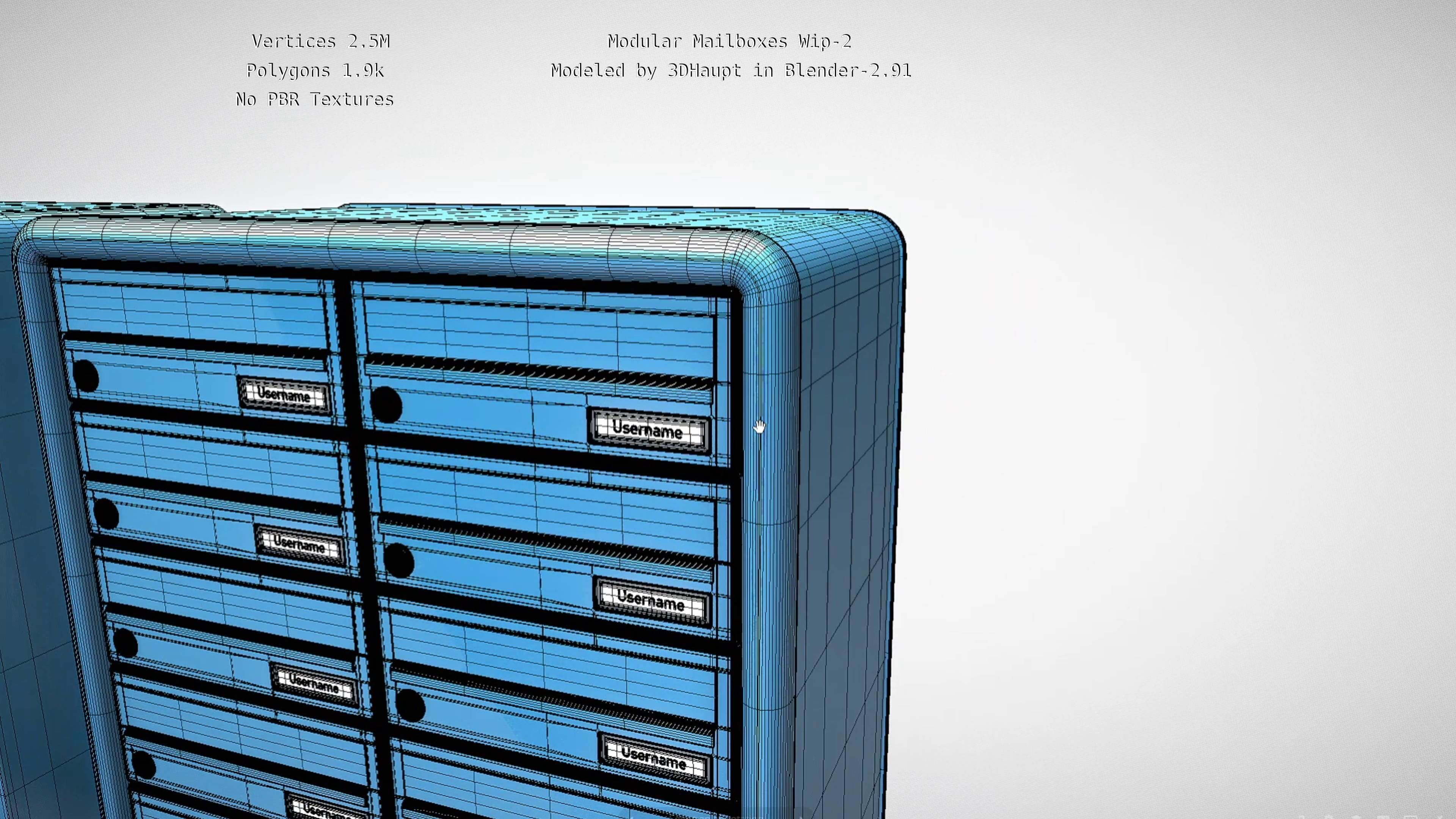 Modular Mailboxes Wip-2  3D model_75