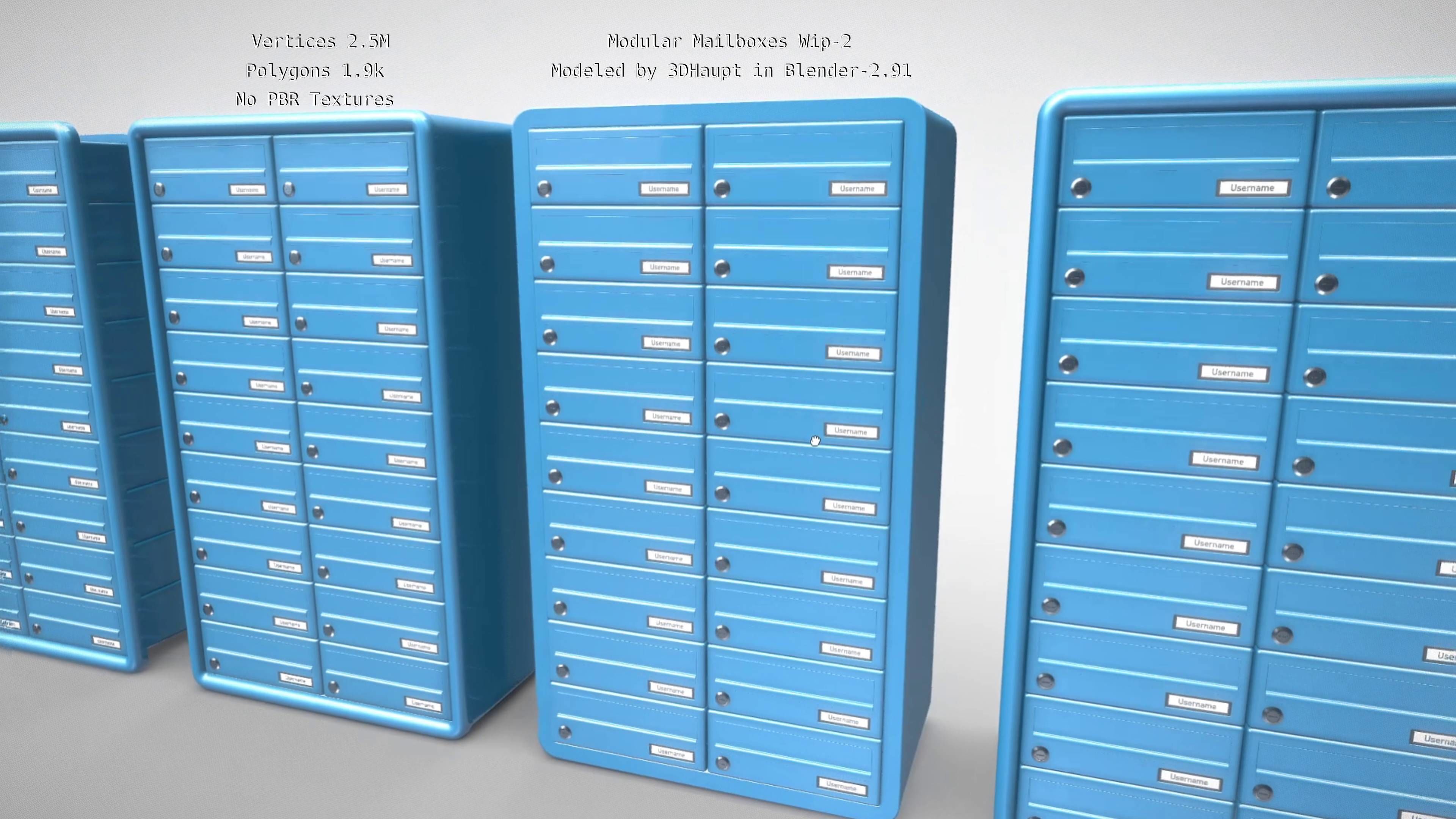 Modular Mailboxes Wip-2  3D model_59
