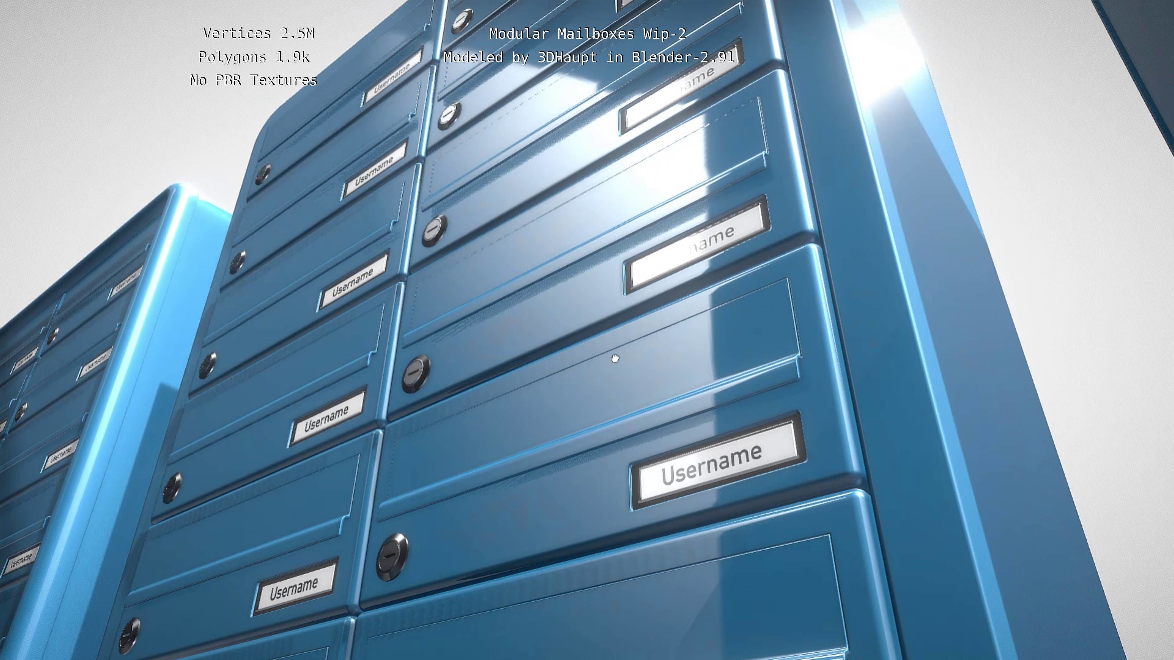 Modular Mailboxes Wip-2  3D model_58