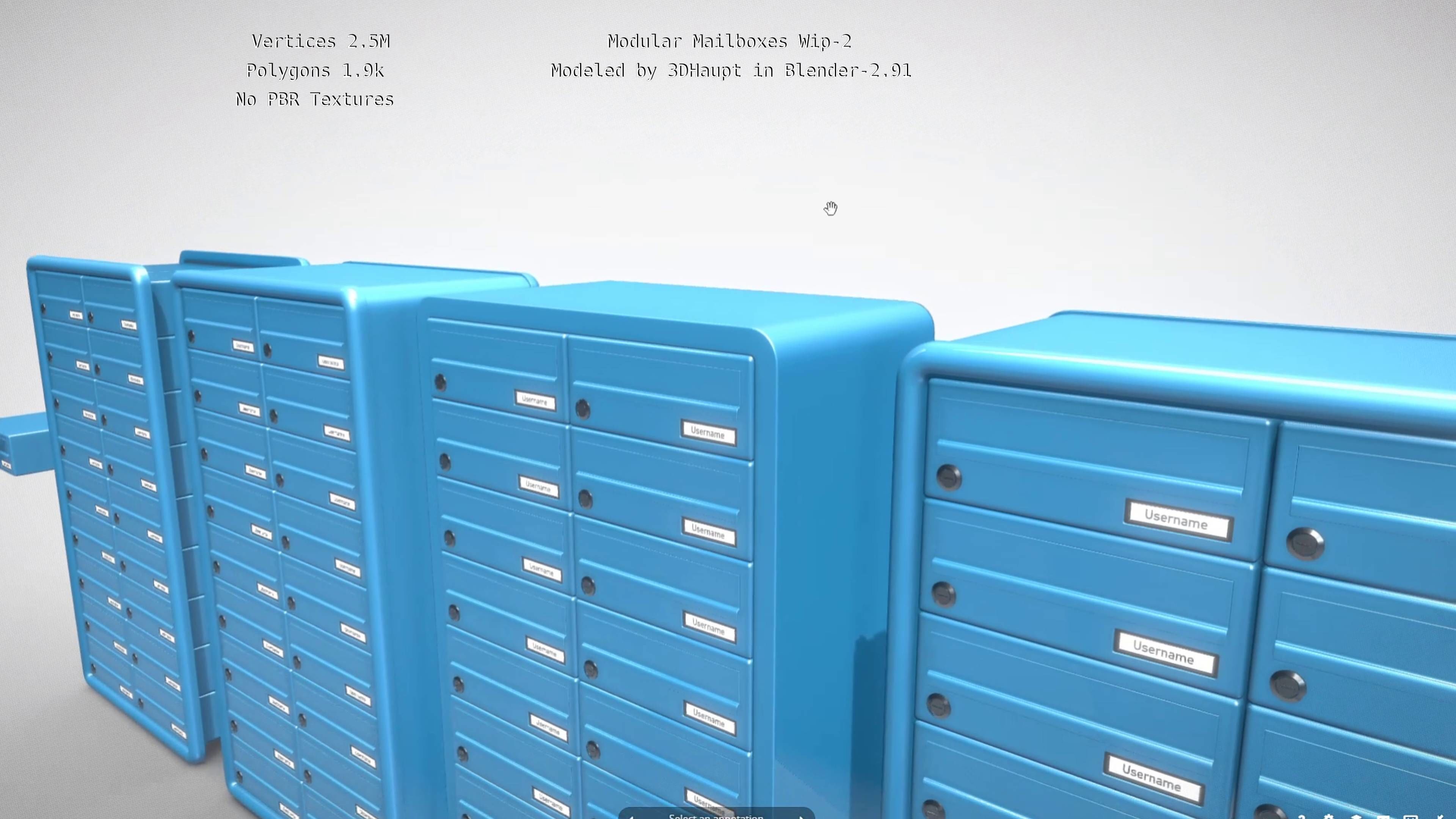 Modular Mailboxes Wip-2  3D model_107