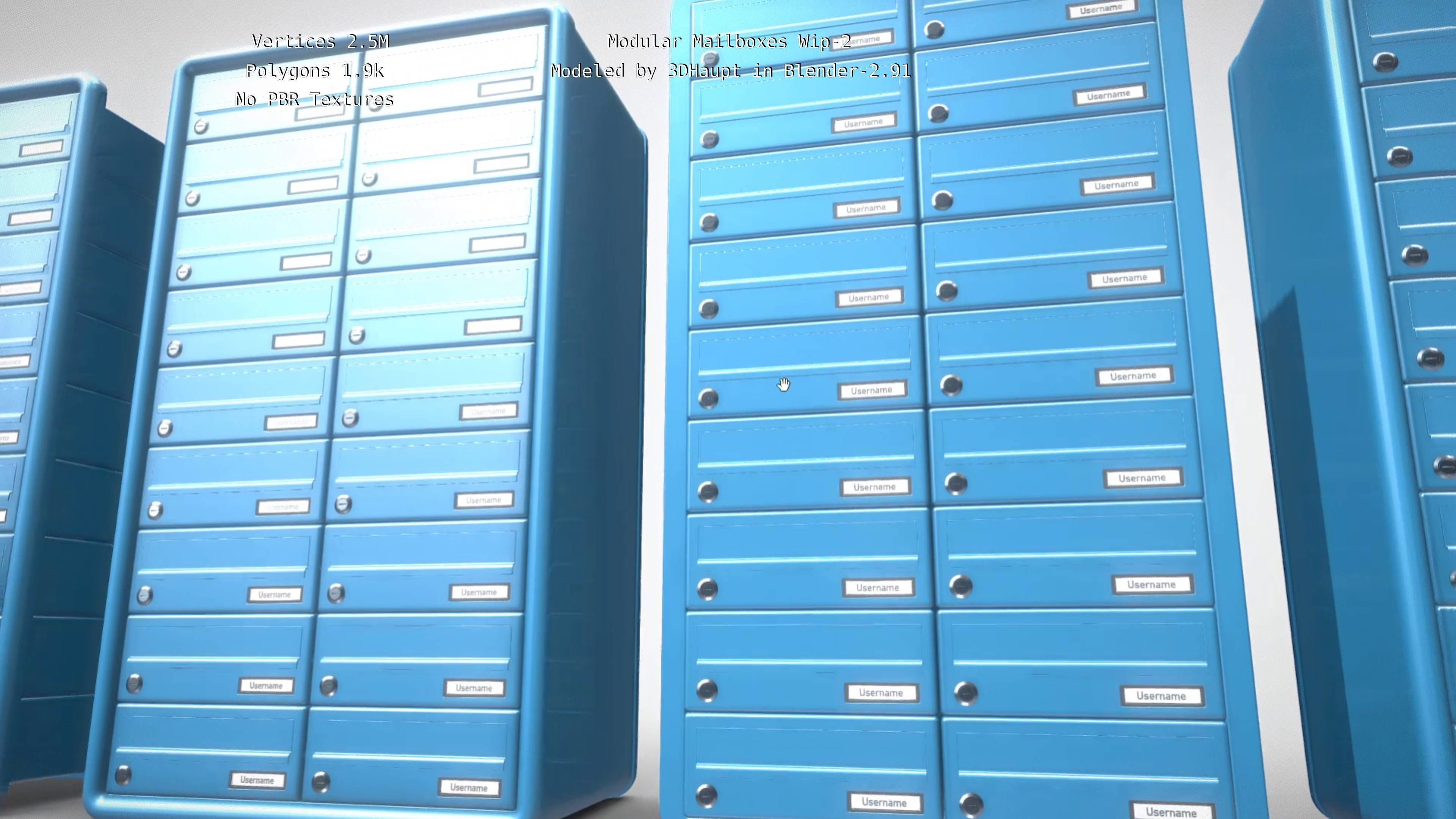 Modular Mailboxes Wip-2  3D model_104