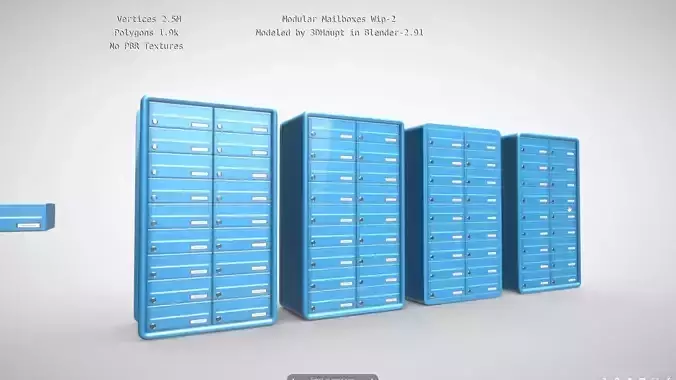 Modular Mailboxes Wip-2  3D model