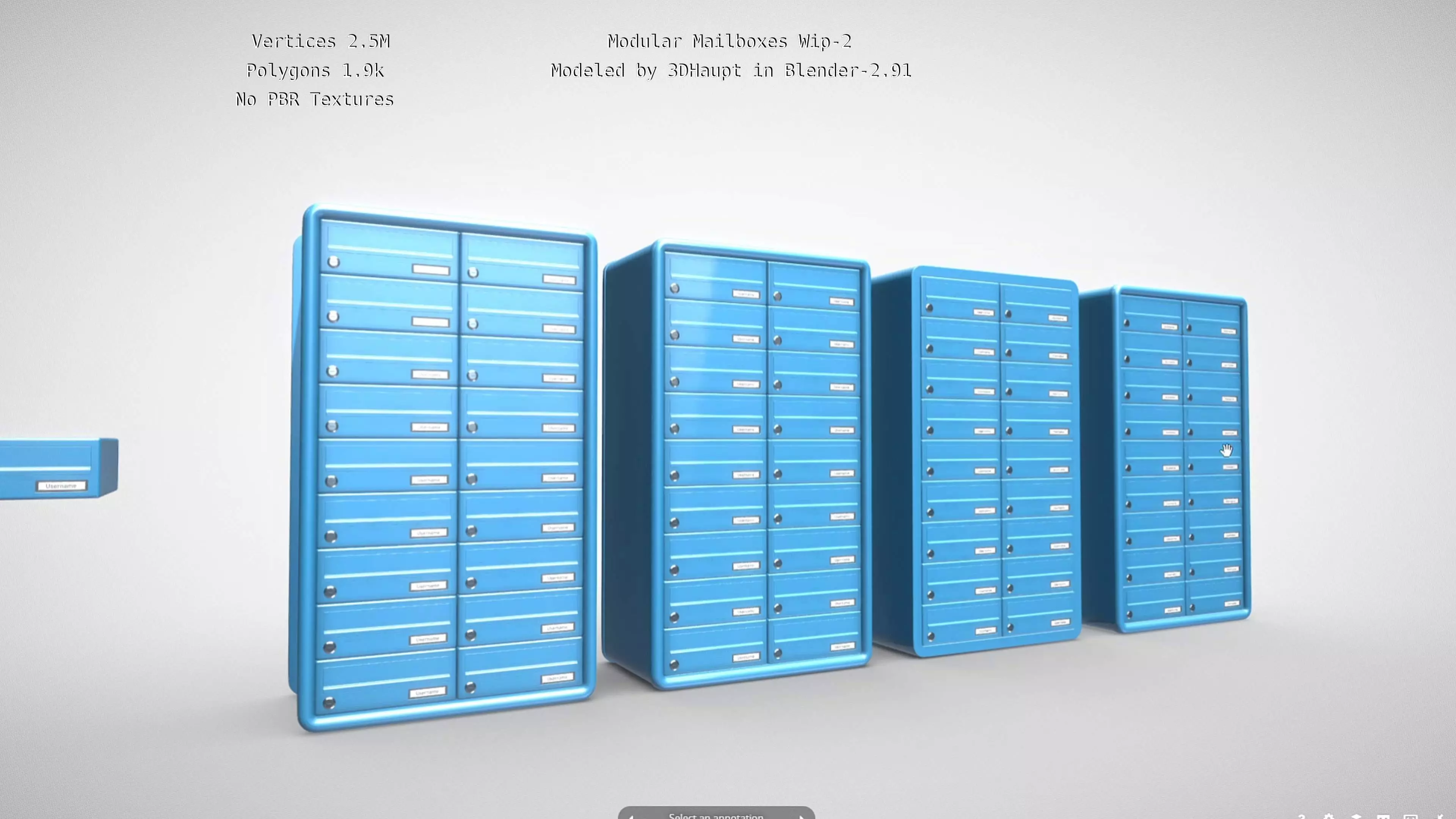 Modular Mailboxes Wip-2  3D model_0