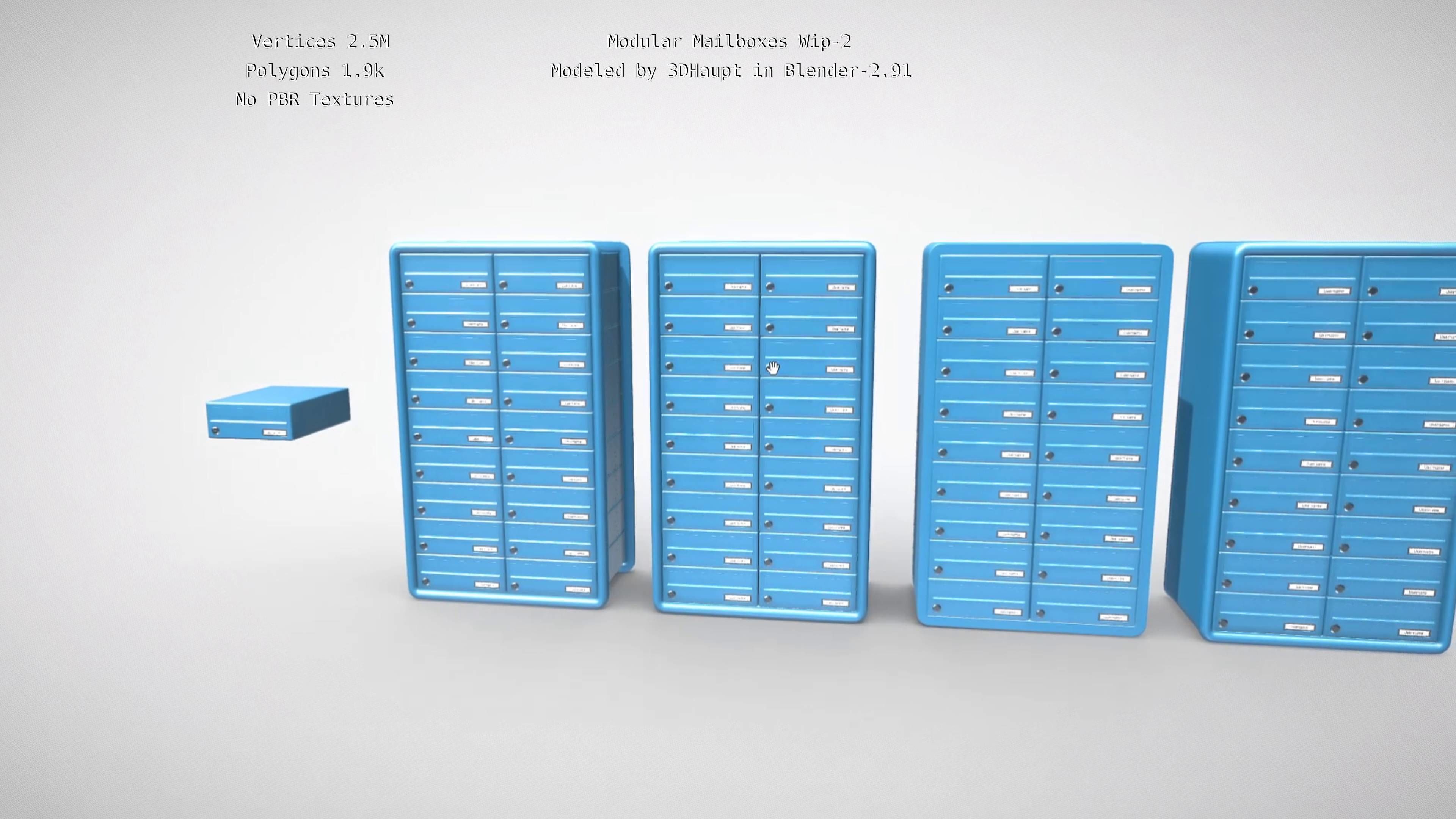 Modular Mailboxes Wip-2  3D model_48