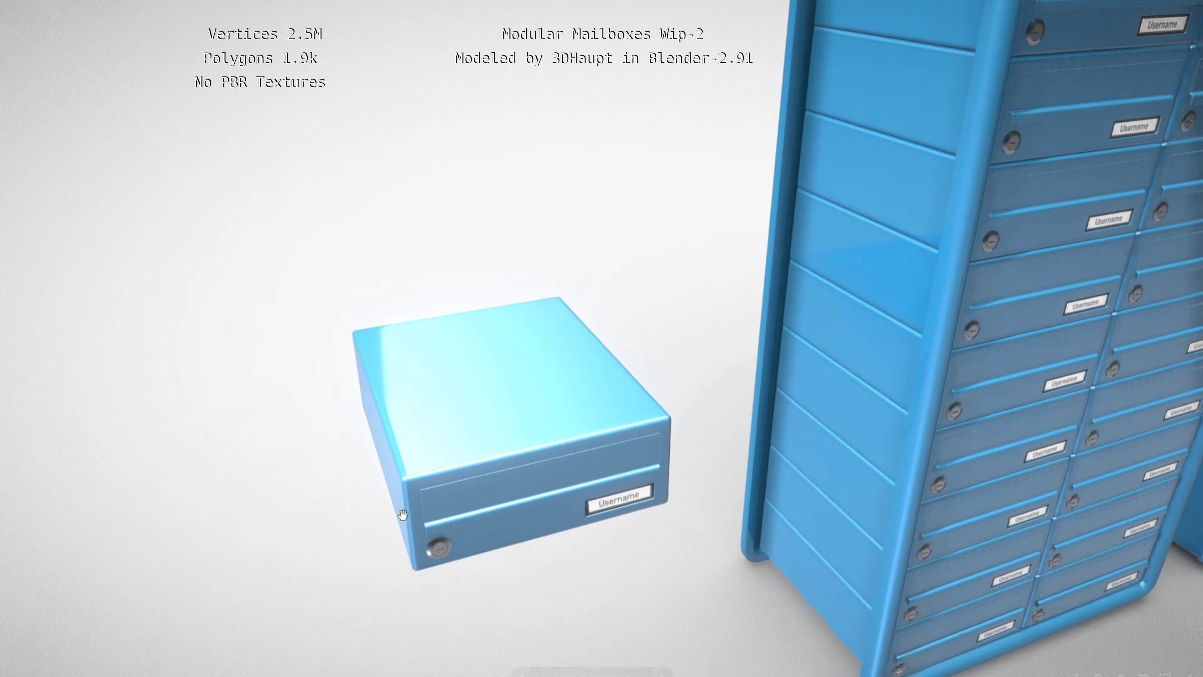 Modular Mailboxes Wip-2  3D model_89