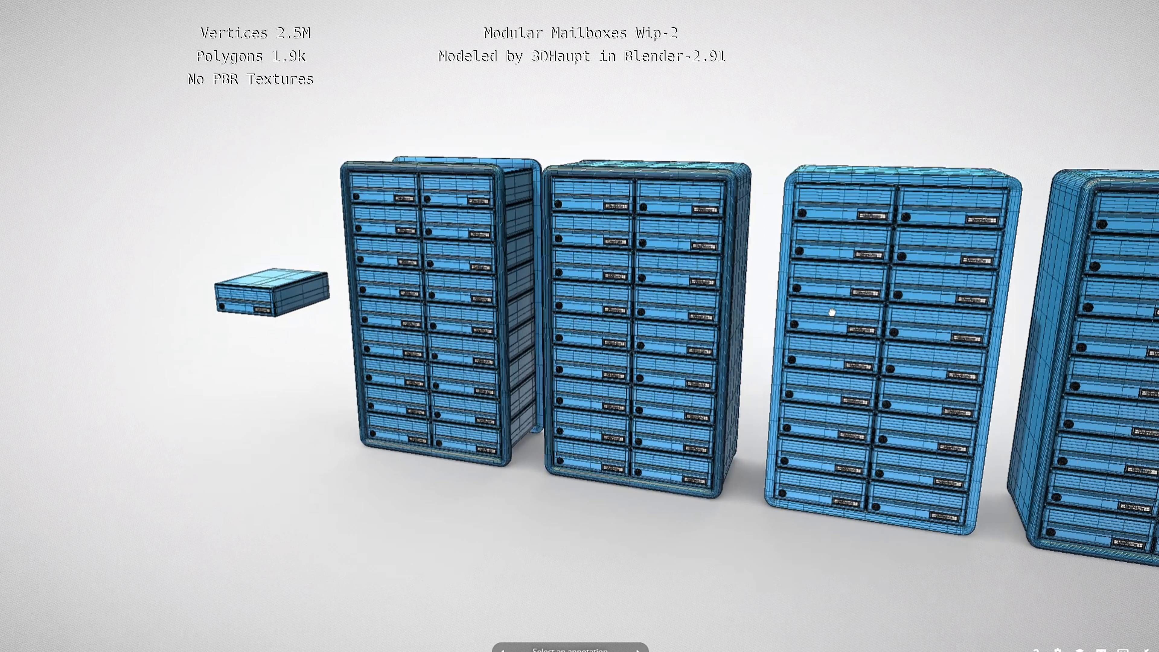 Modular Mailboxes Wip-2  3D model_33