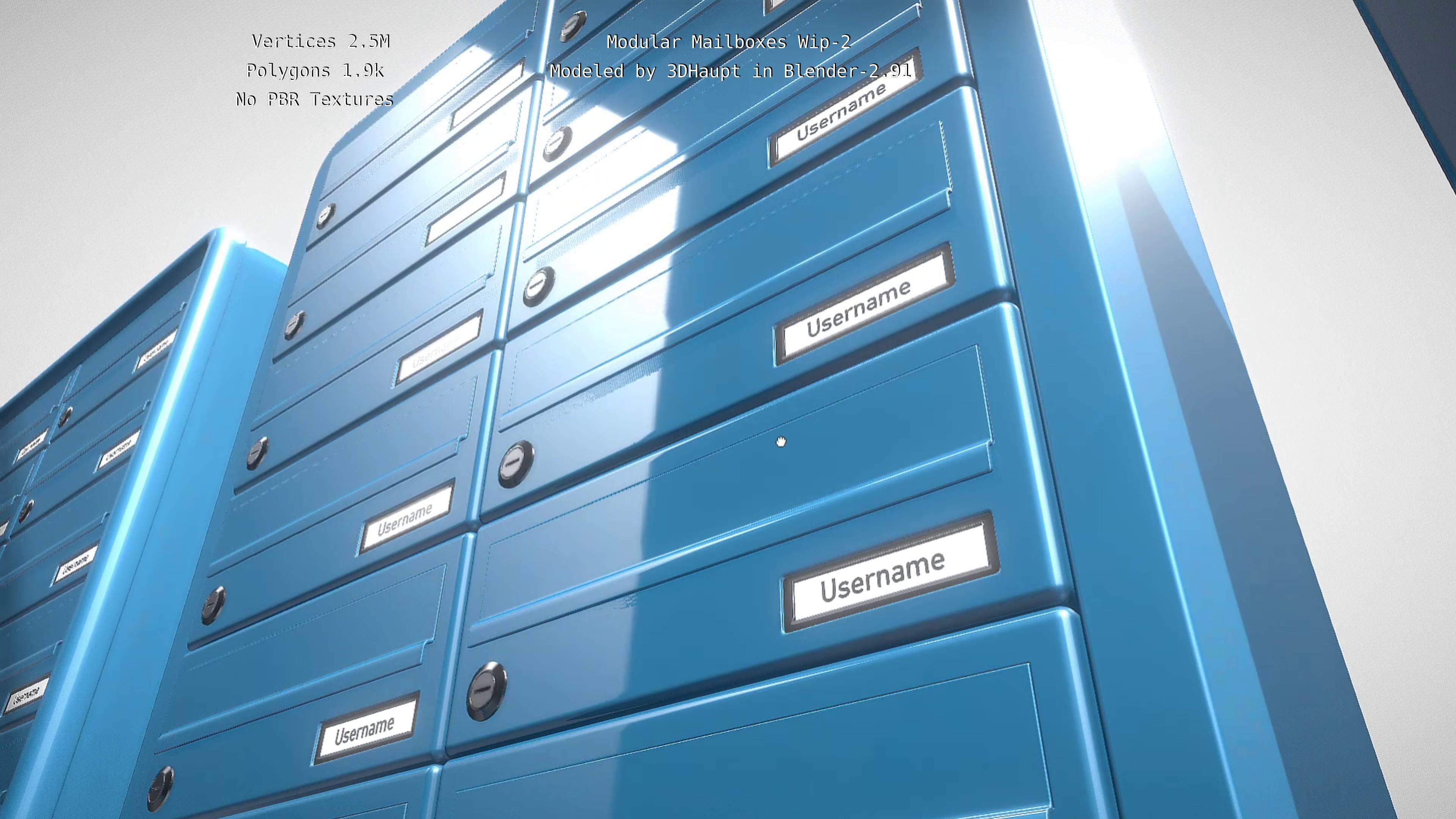Modular Mailboxes Wip-2  3D model_125