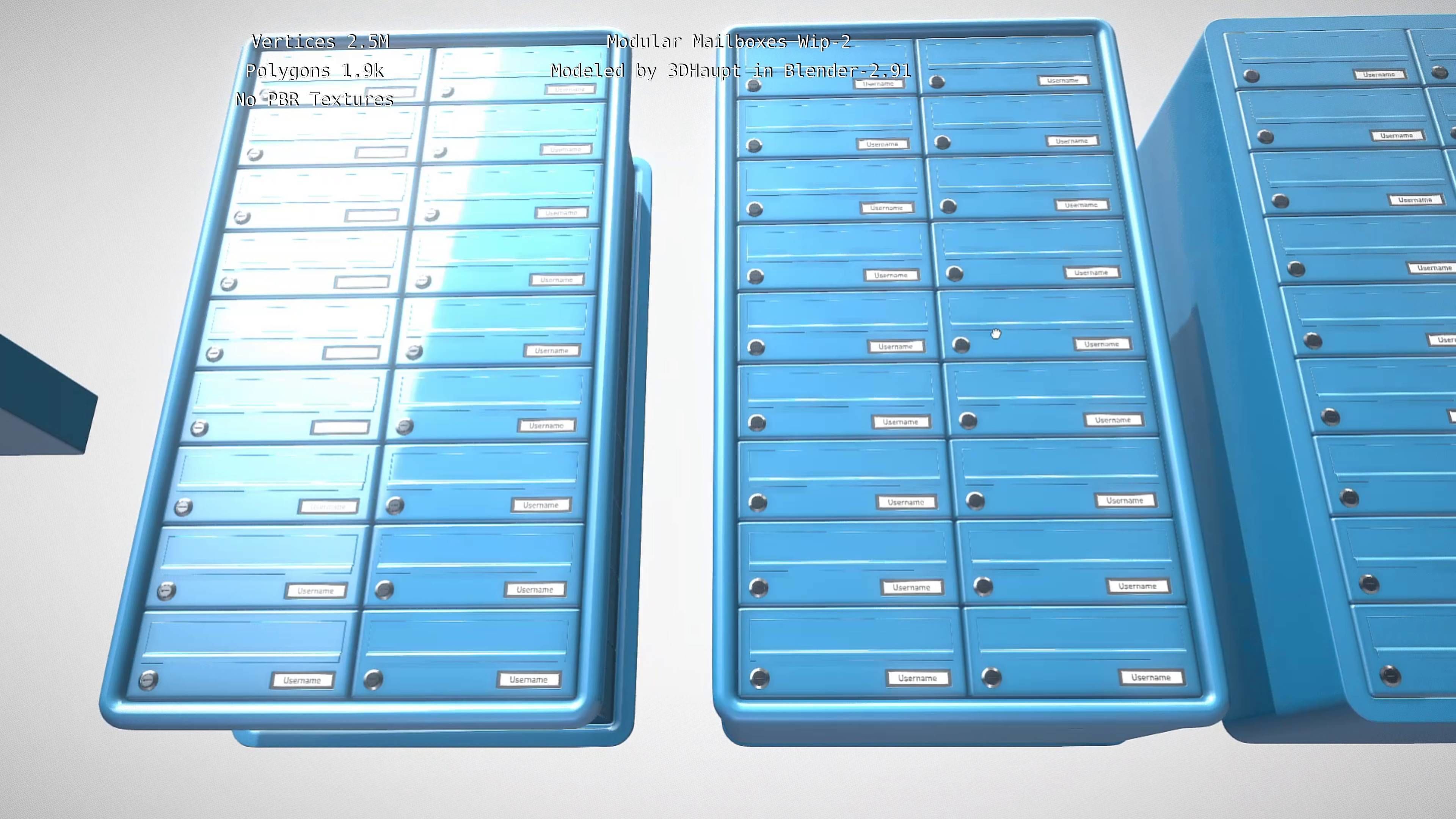 Modular Mailboxes Wip-2  3D model_2