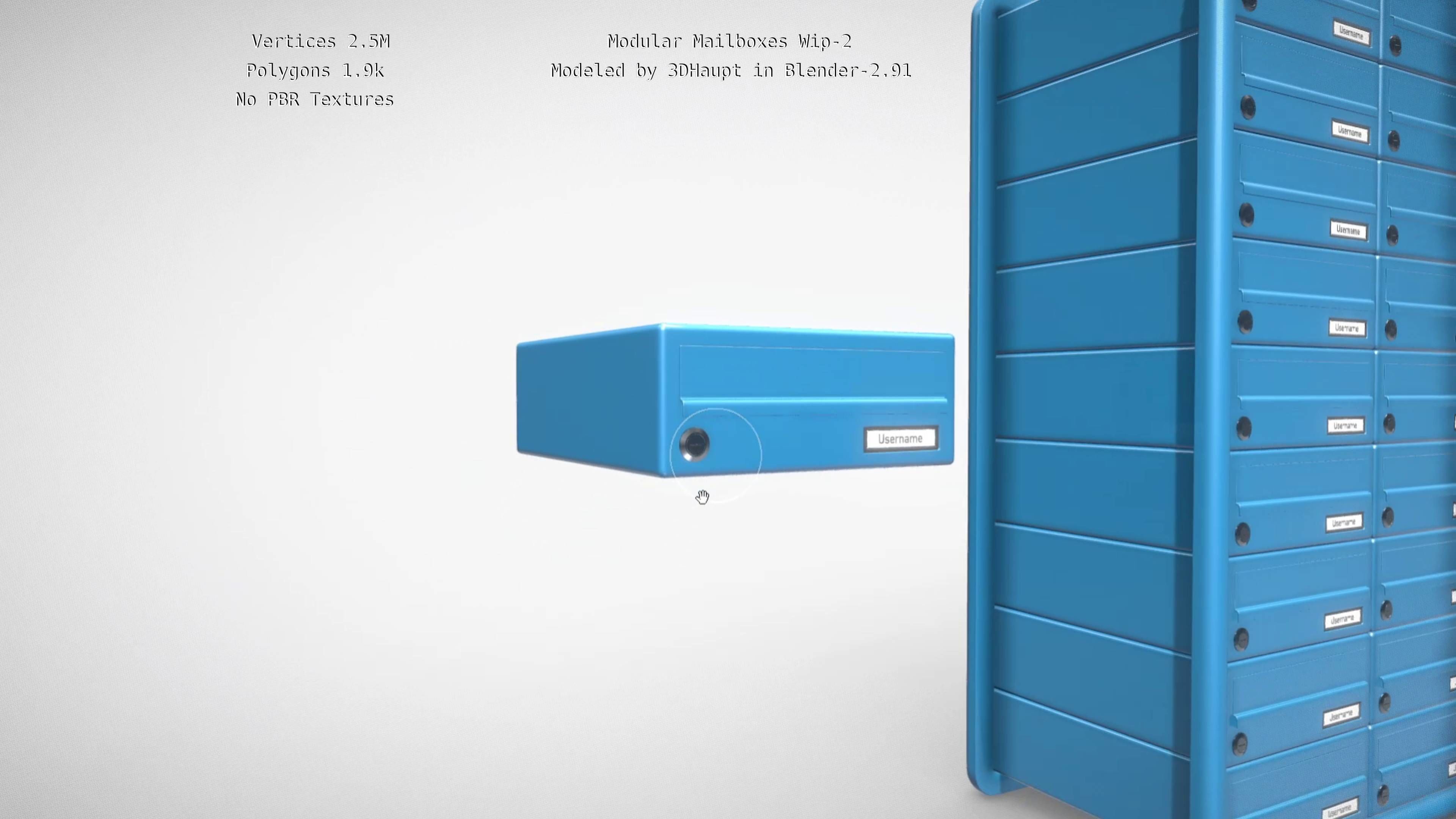 Modular Mailboxes Wip-2  3D model_15