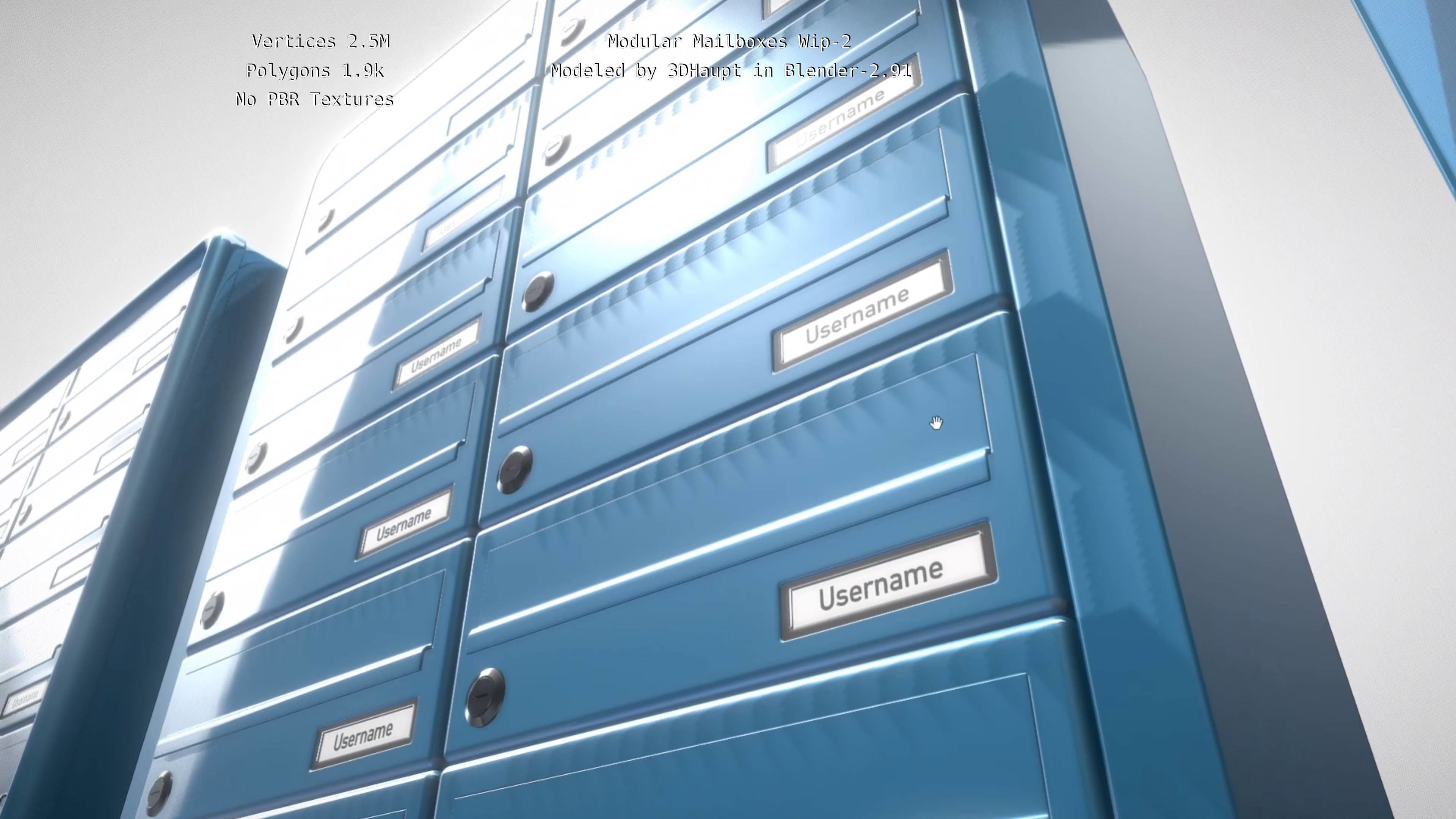 Modular Mailboxes Wip-2  3D model_62