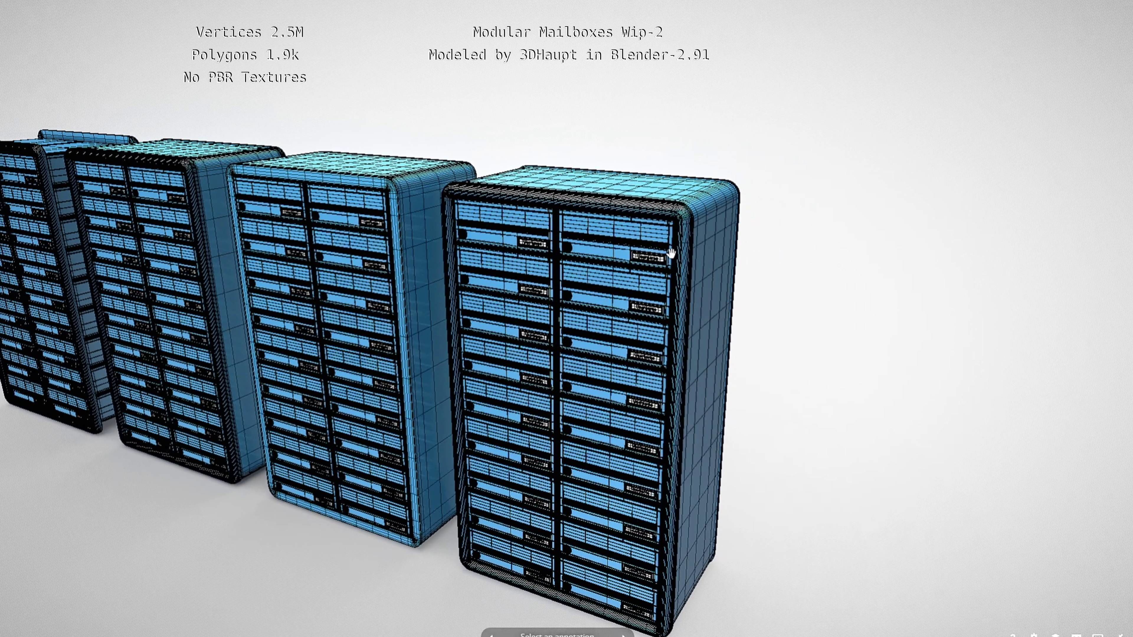 Modular Mailboxes Wip-2  3D model_34