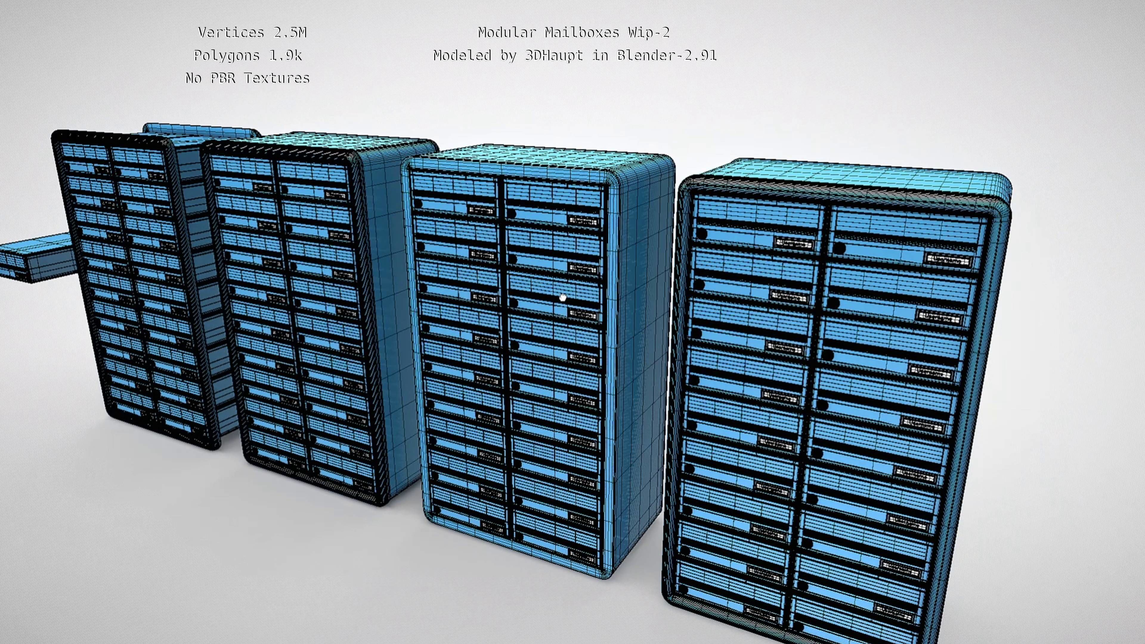 Modular Mailboxes Wip-2  3D model_130