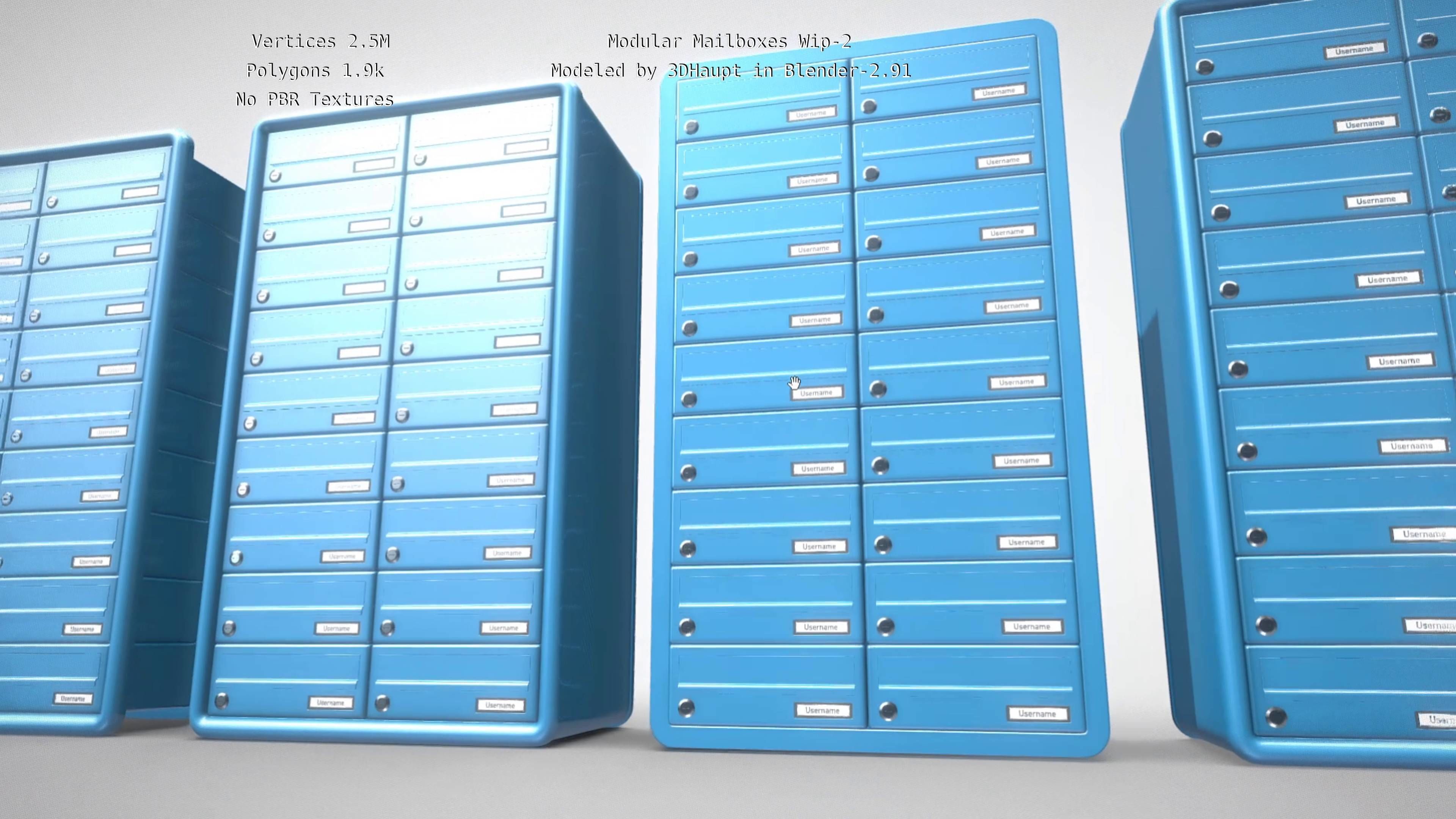 Modular Mailboxes Wip-2  3D model_64