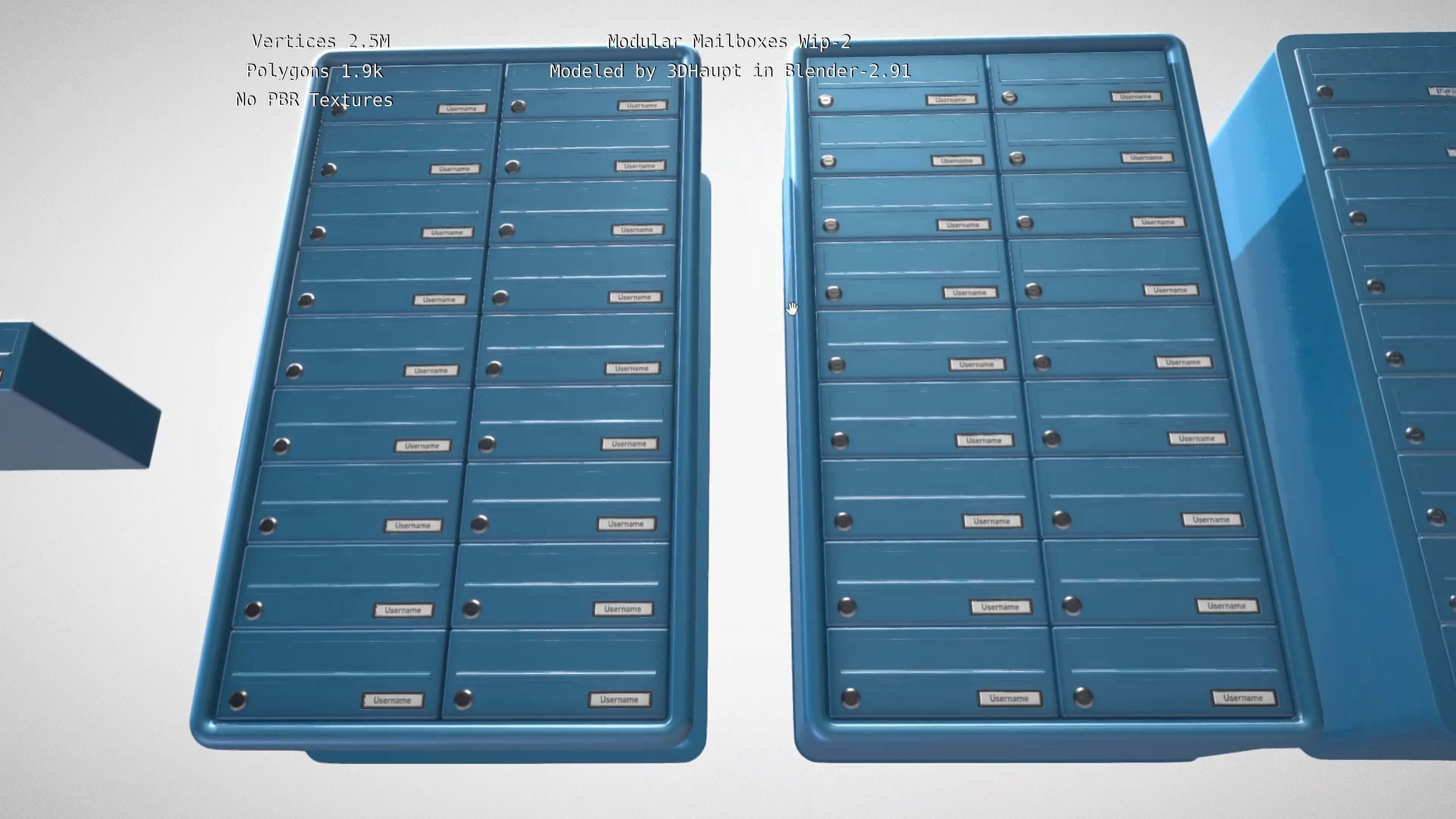 Modular Mailboxes Wip-2  3D model_86