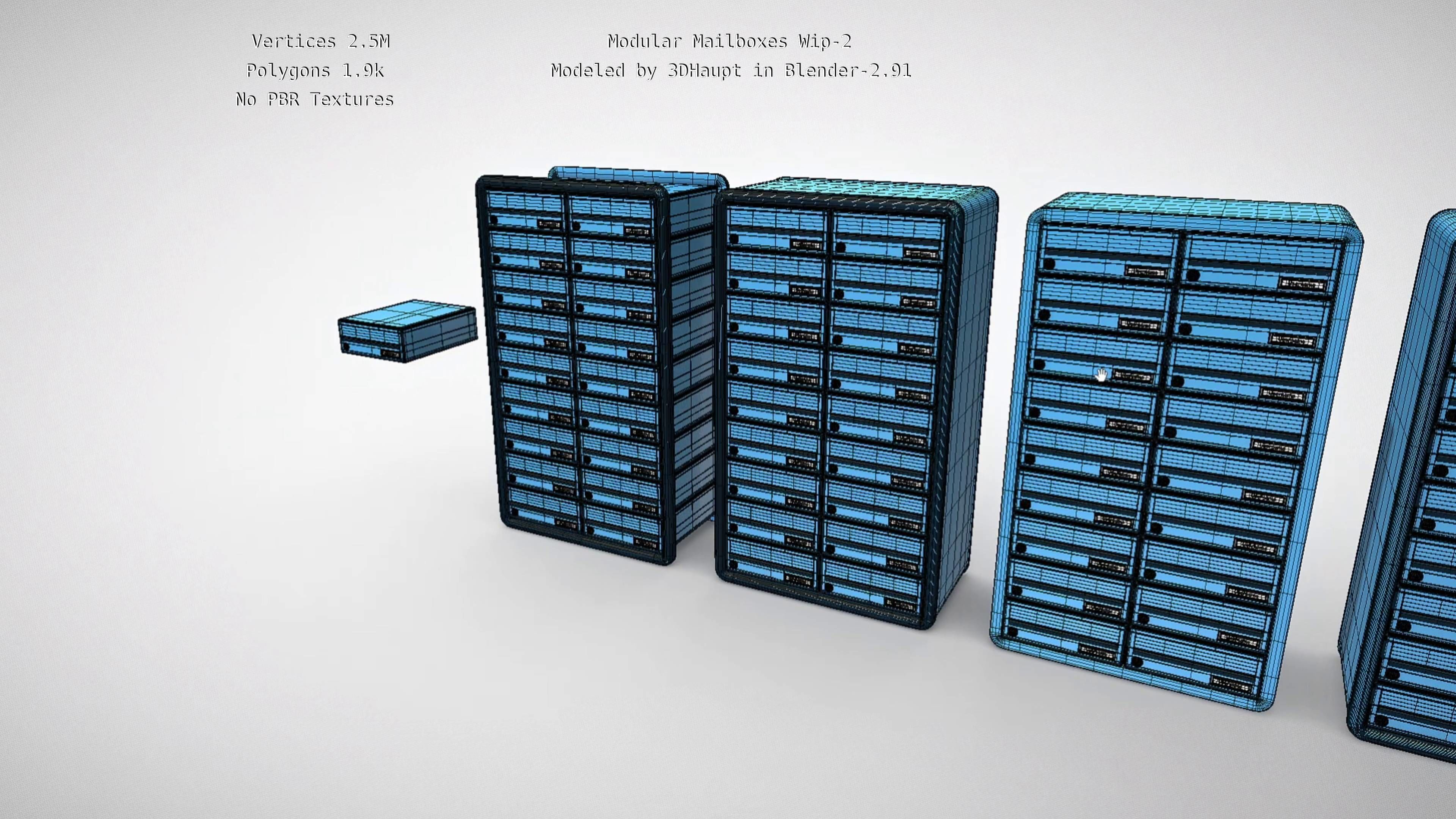 Modular Mailboxes Wip-2  3D model_87