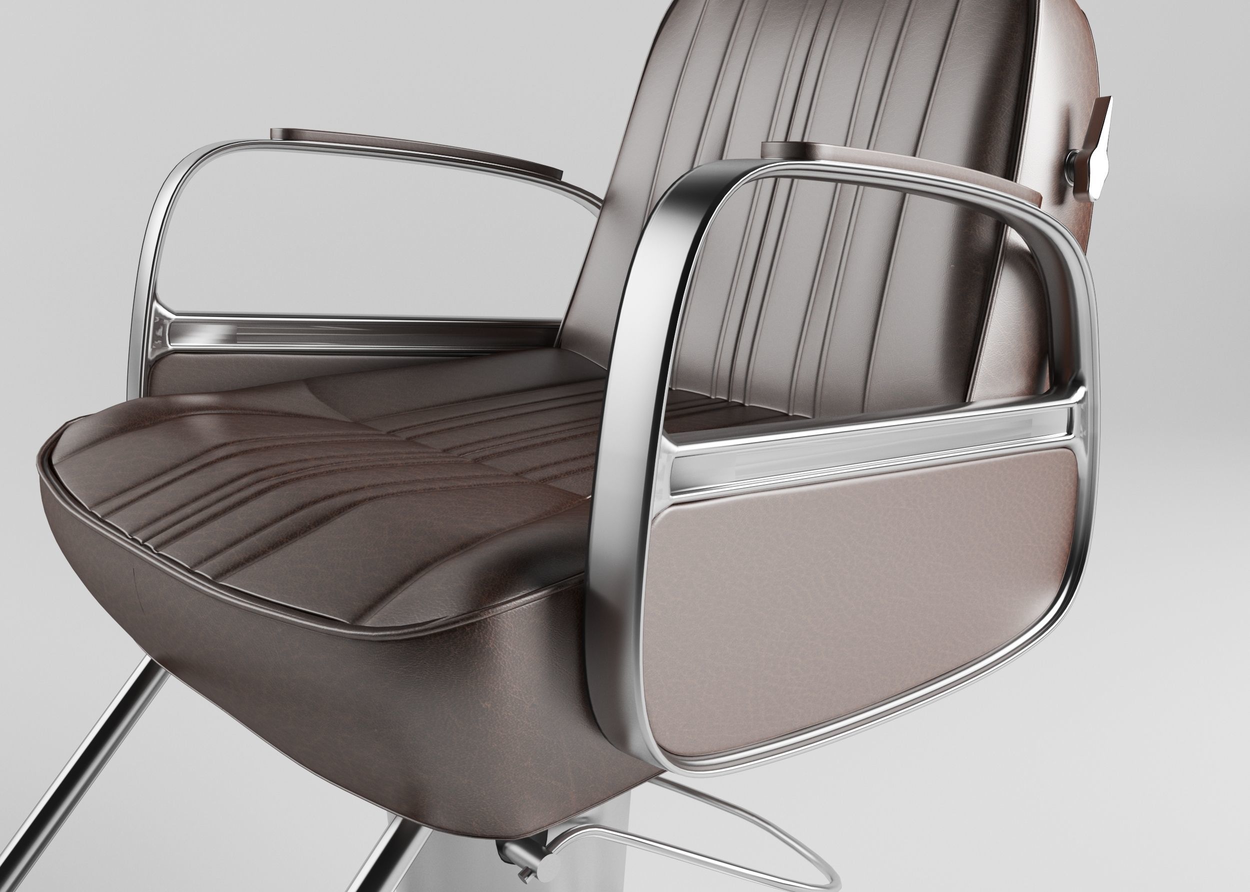 Barber Chair 3D model_4