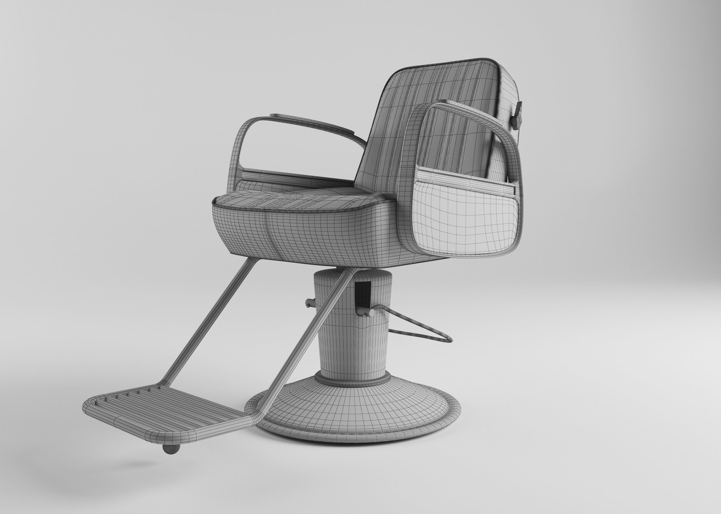 Barber Chair 3D model_5