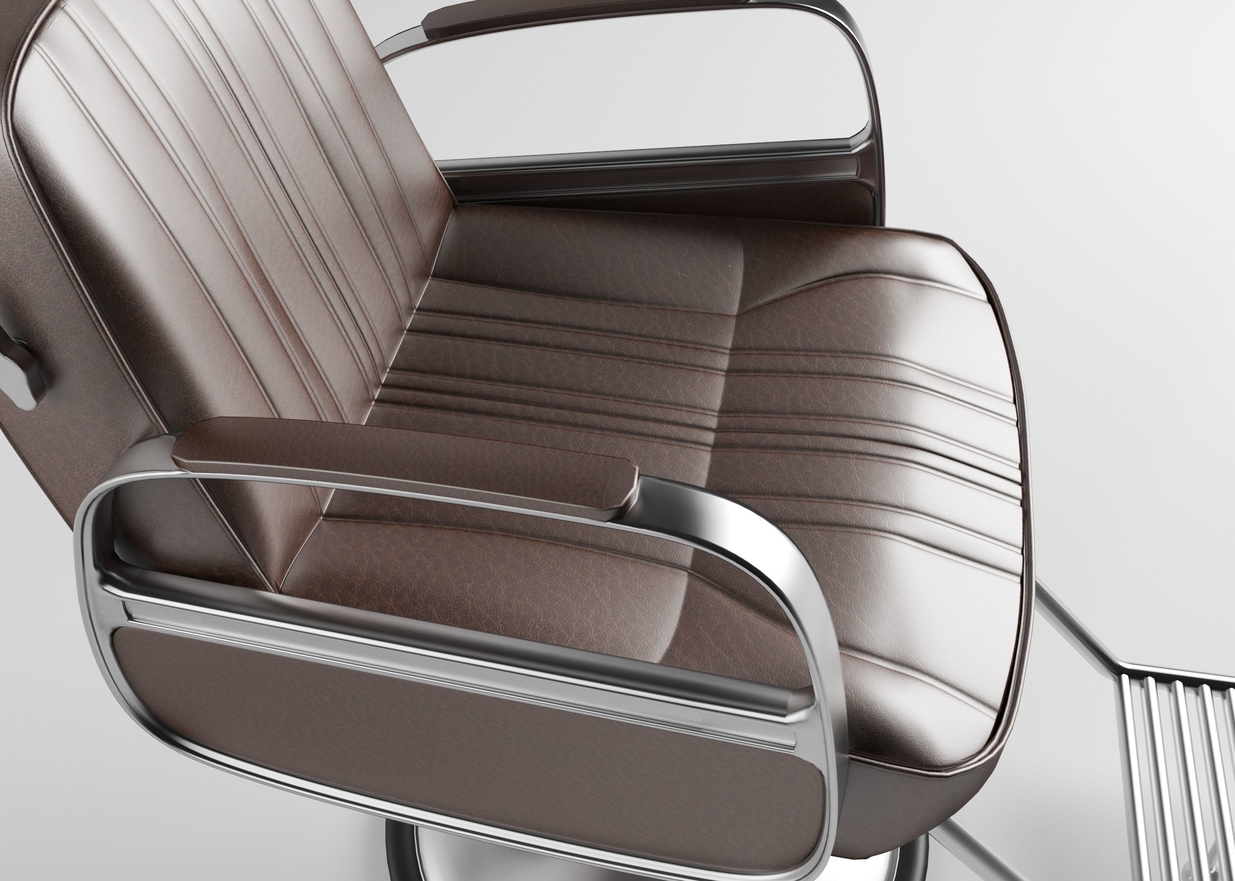 Barber Chair 3D model_3