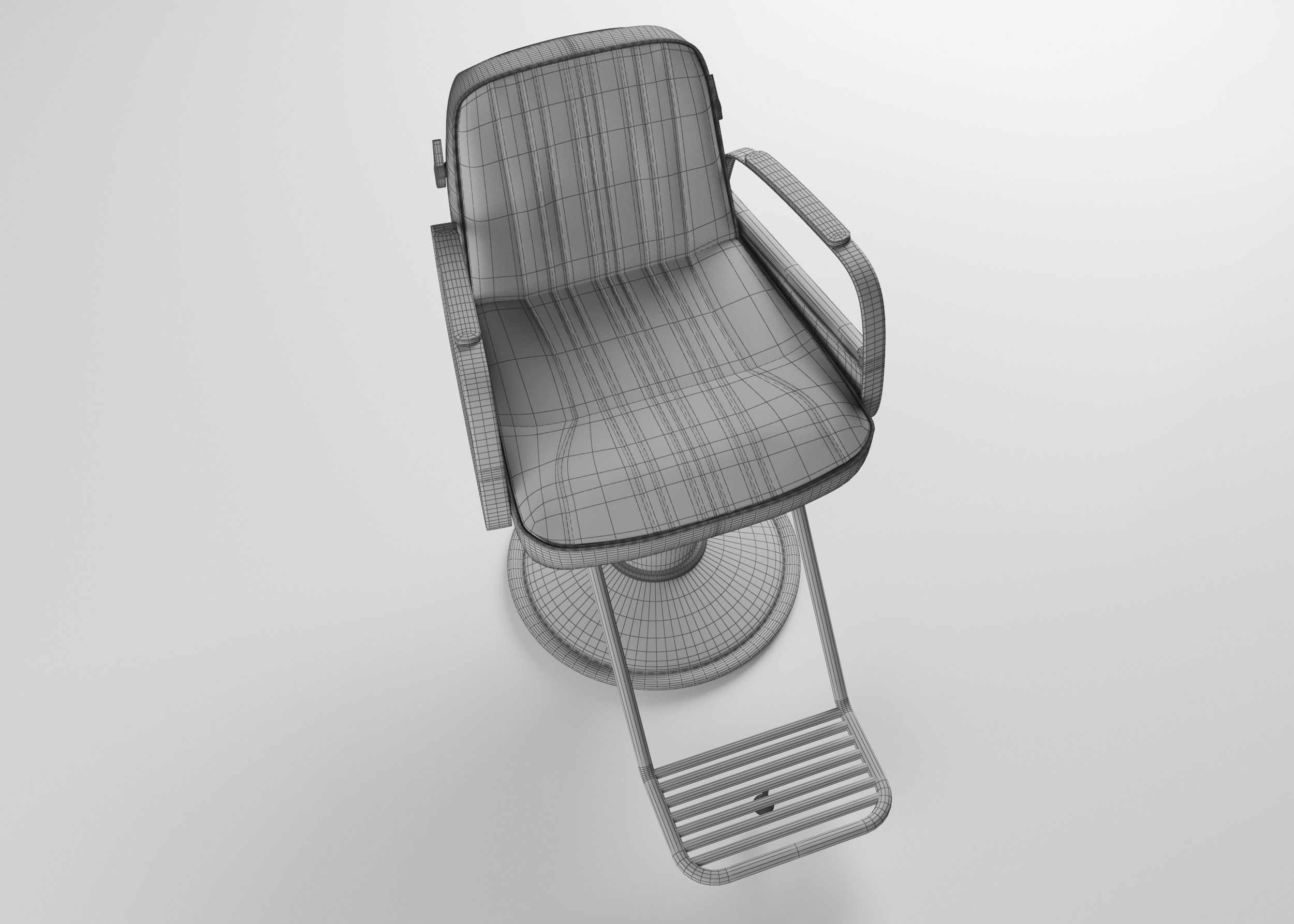 Barber Chair 3D model_6