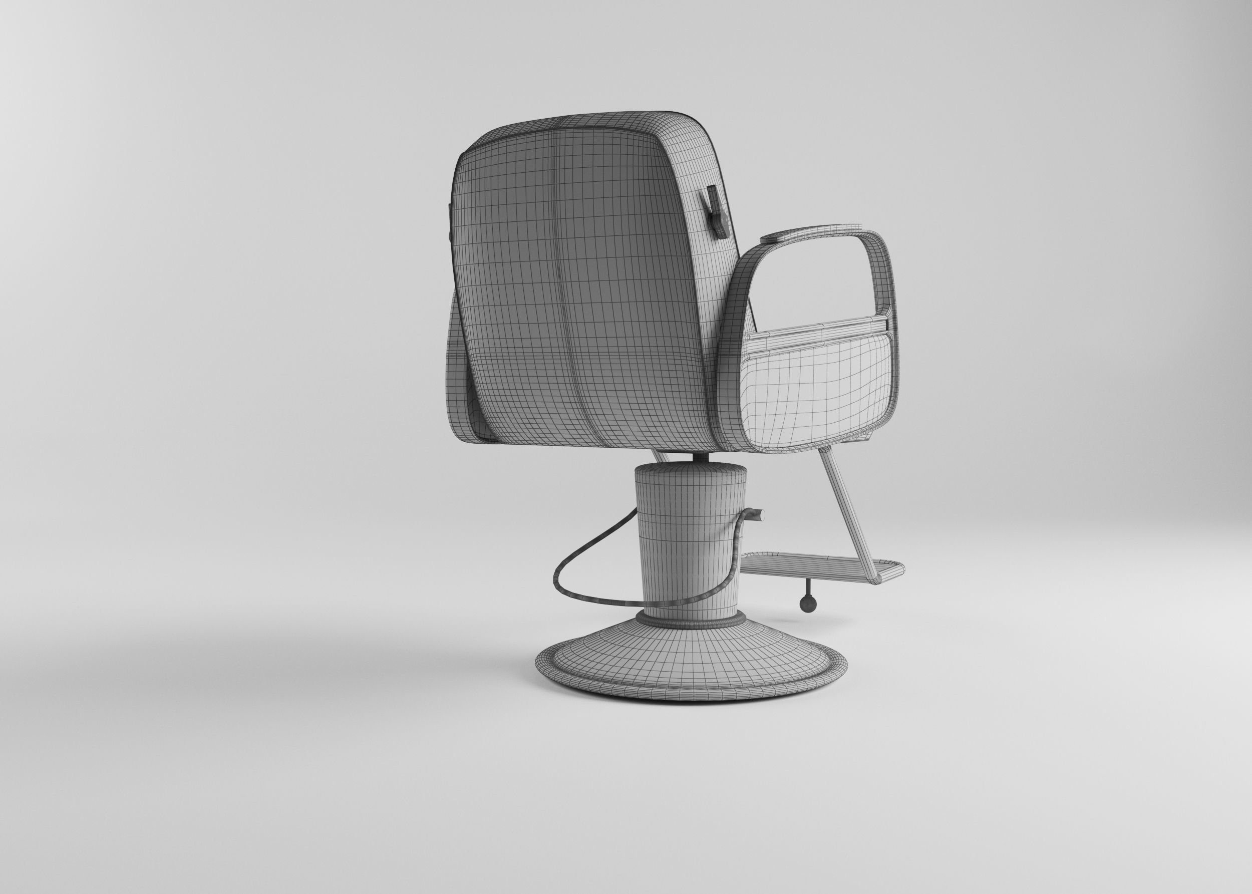Barber Chair 3D model_7