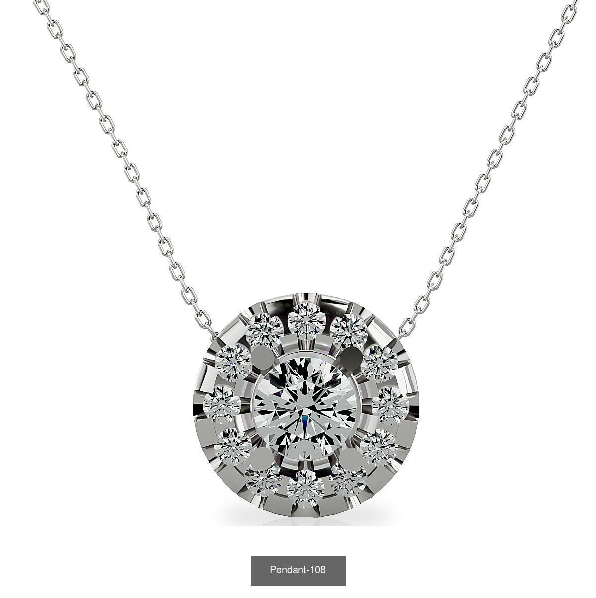 13 Solitaire Pendant 3dm details 3D Model Collection_4