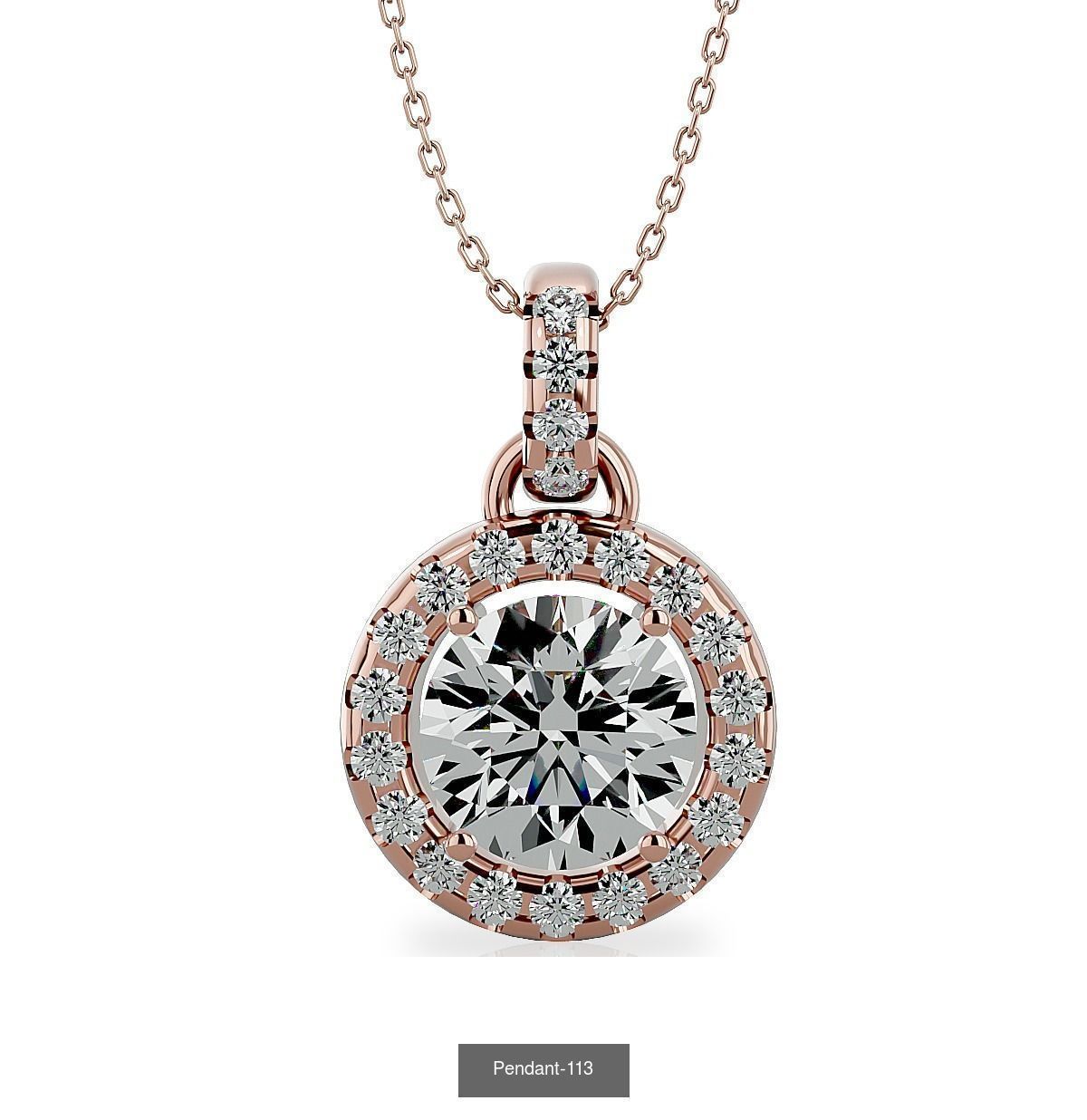 13 Solitaire Pendant 3dm details 3D Model Collection_2