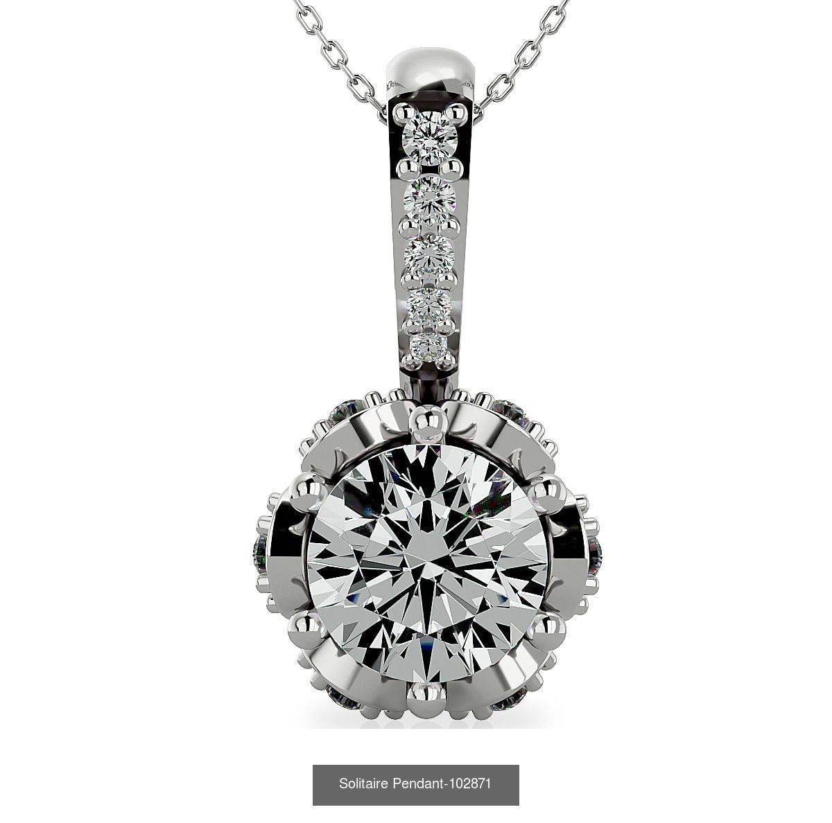 13 Solitaire Pendant 3dm details 3D Model Collection_12