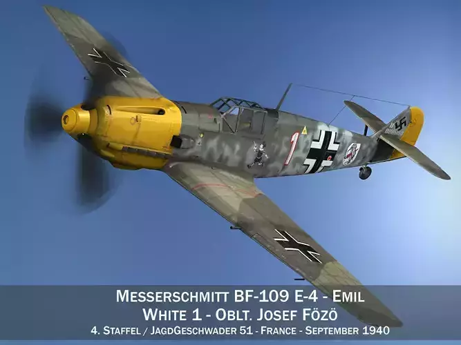 Messerschmitt - BF-109 E - White 1 