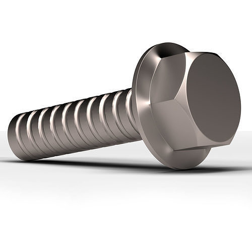 Hex Bolt Low-poly 3D model