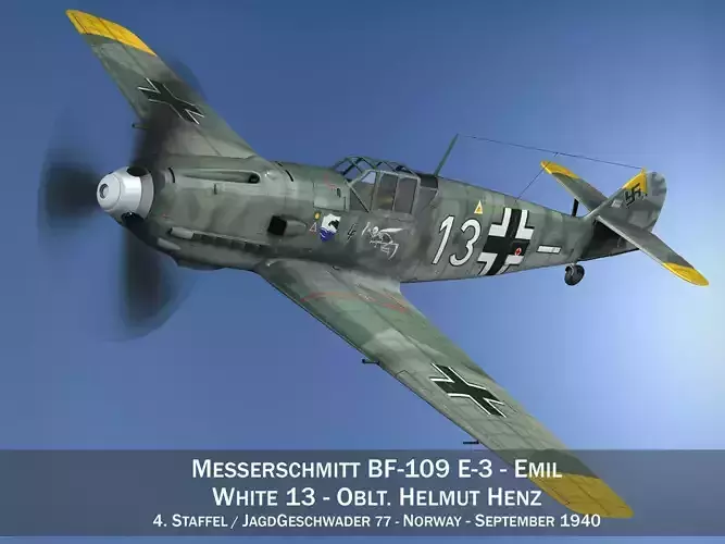 Messerschmitt - BF-109 E - White 13