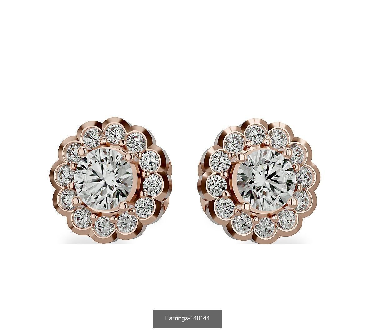 35 Earrings 3dm render details 3D Model Collection_26