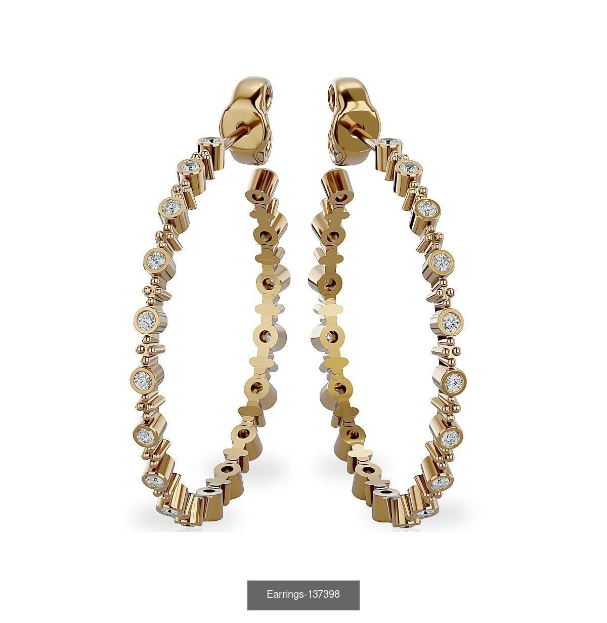 35 Earrings 3dm render details 3D Model Collection_31