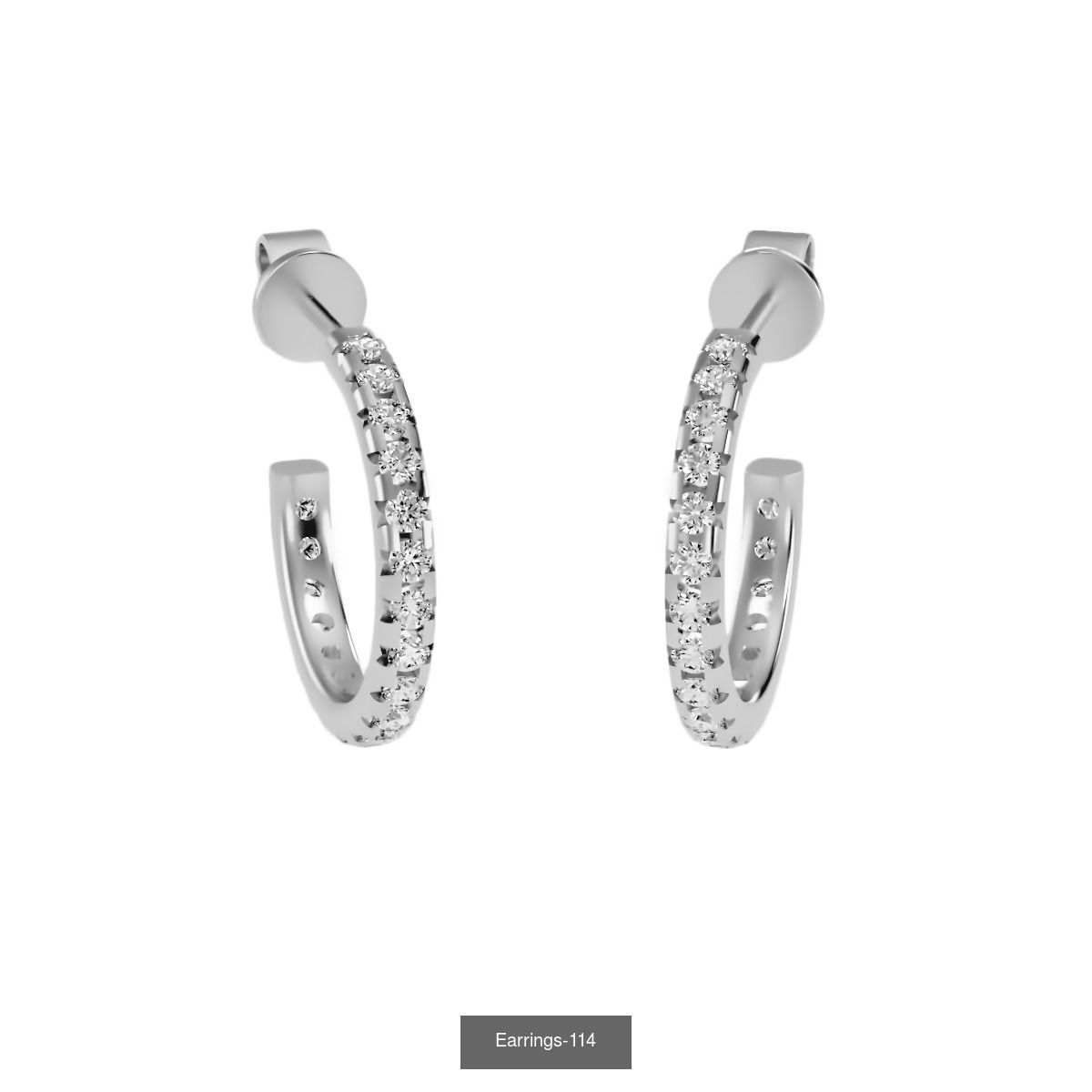 35 Earrings 3dm render details 3D Model Collection_16