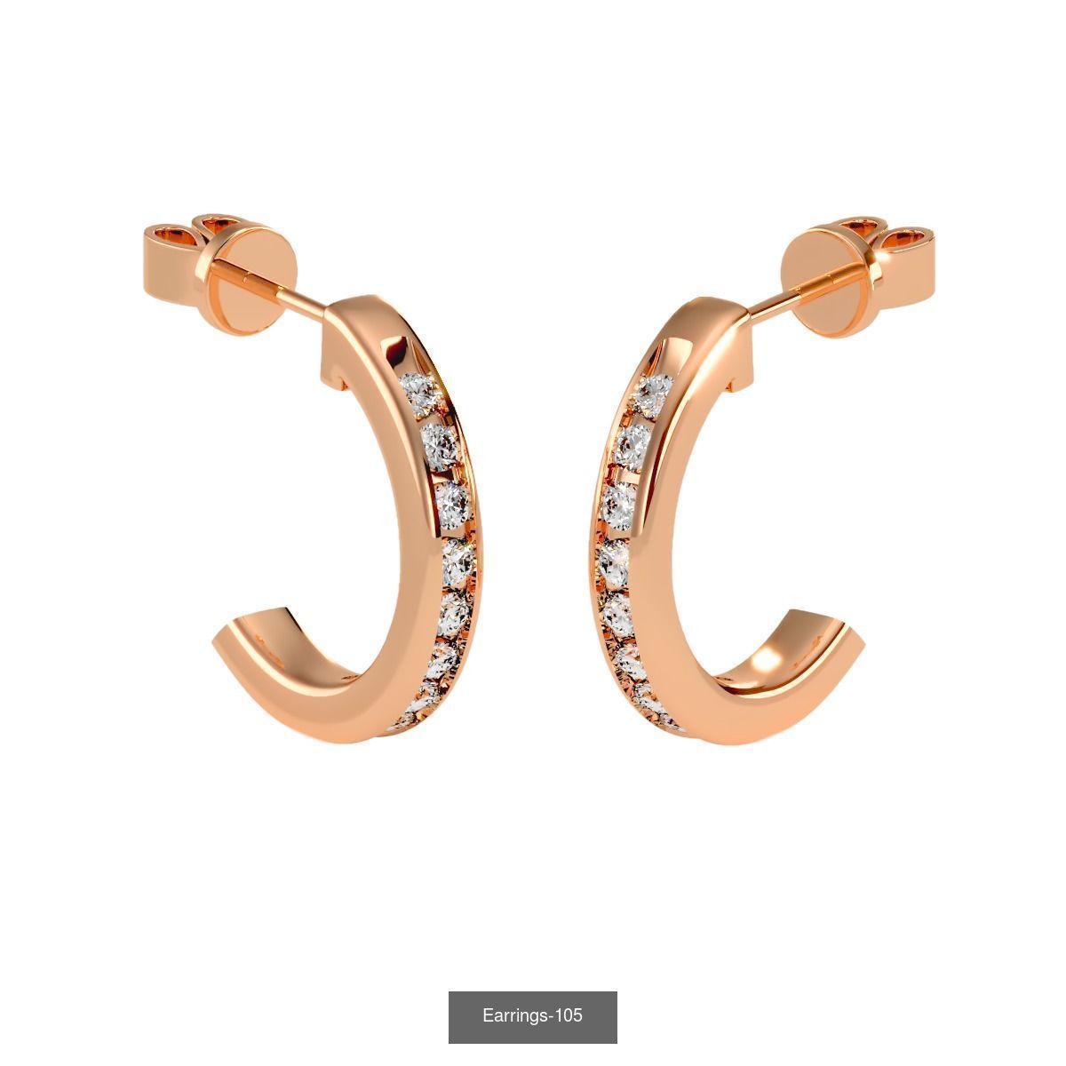 35 Earrings 3dm render details 3D Model Collection_20