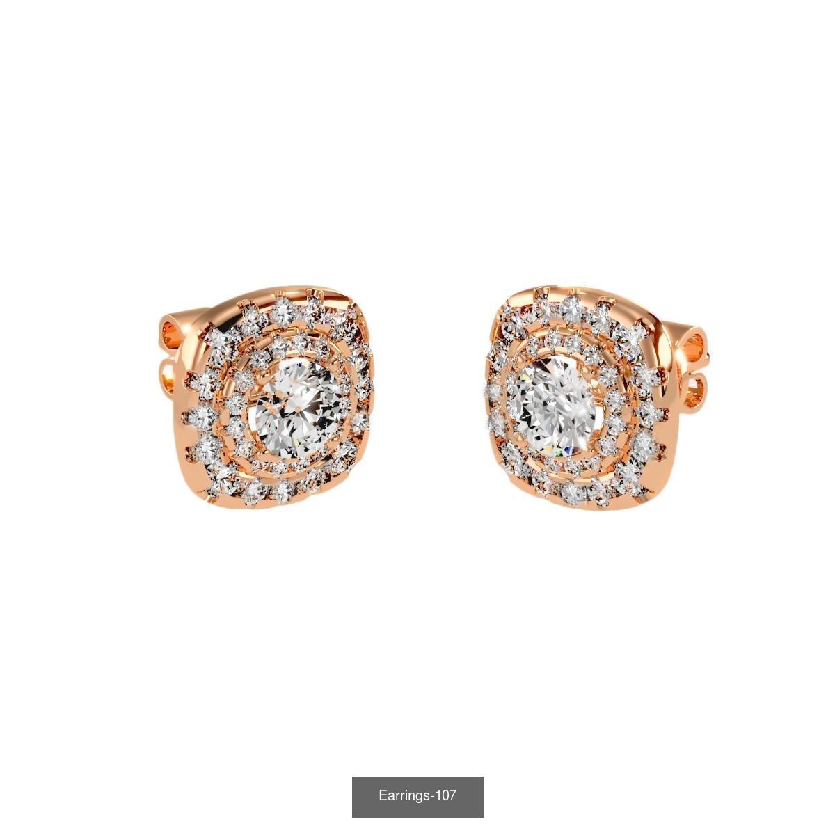 35 Earrings 3dm render details 3D Model Collection_6