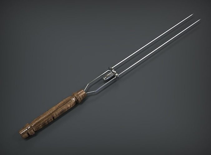 Barbecue Prong 3D Model Low-poly 3D model