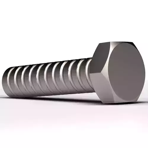 Hex Bolt Low-poly 3D model