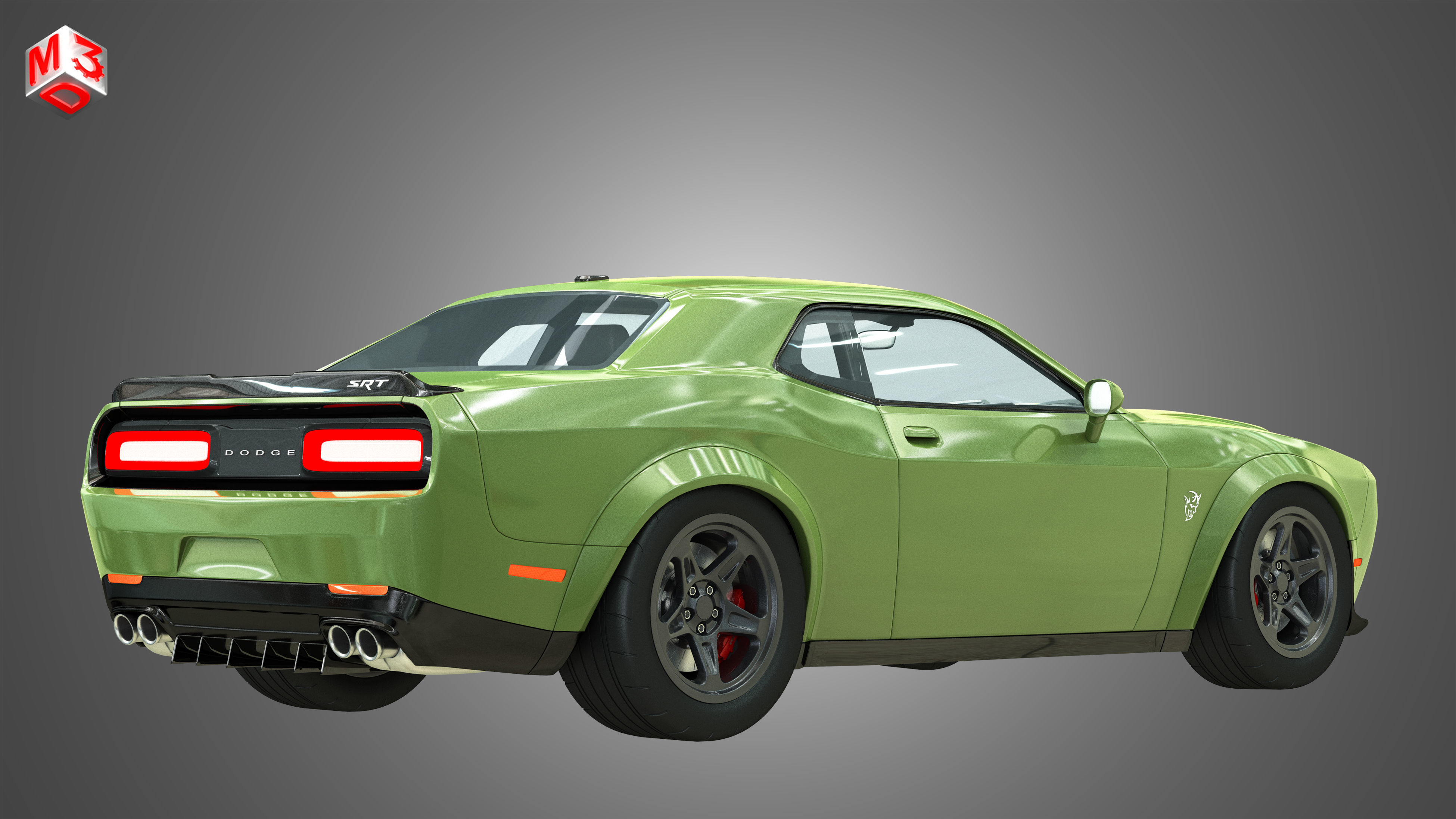 SRT HellCat -  Challenger 2021 3D model_1