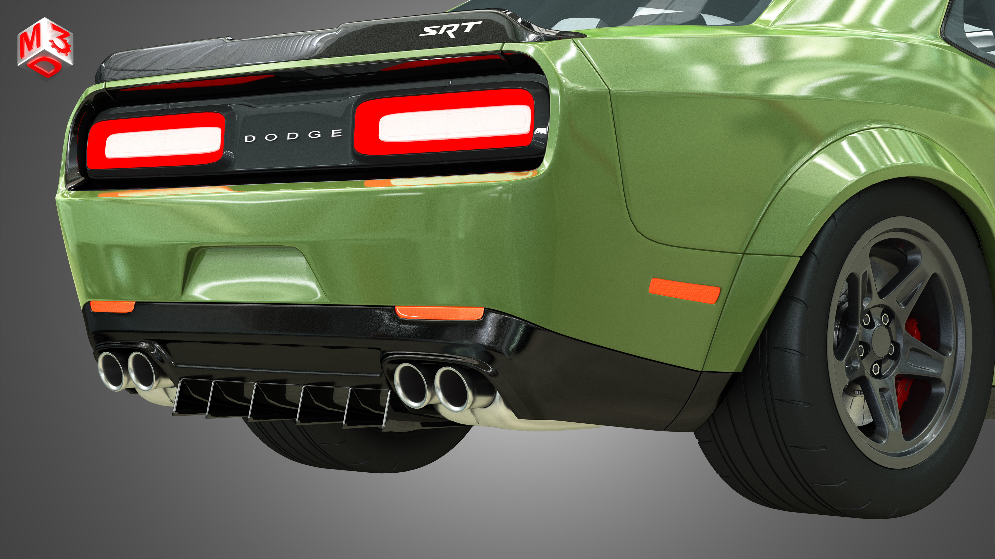 SRT HellCat -  Challenger 2021 3D model_8