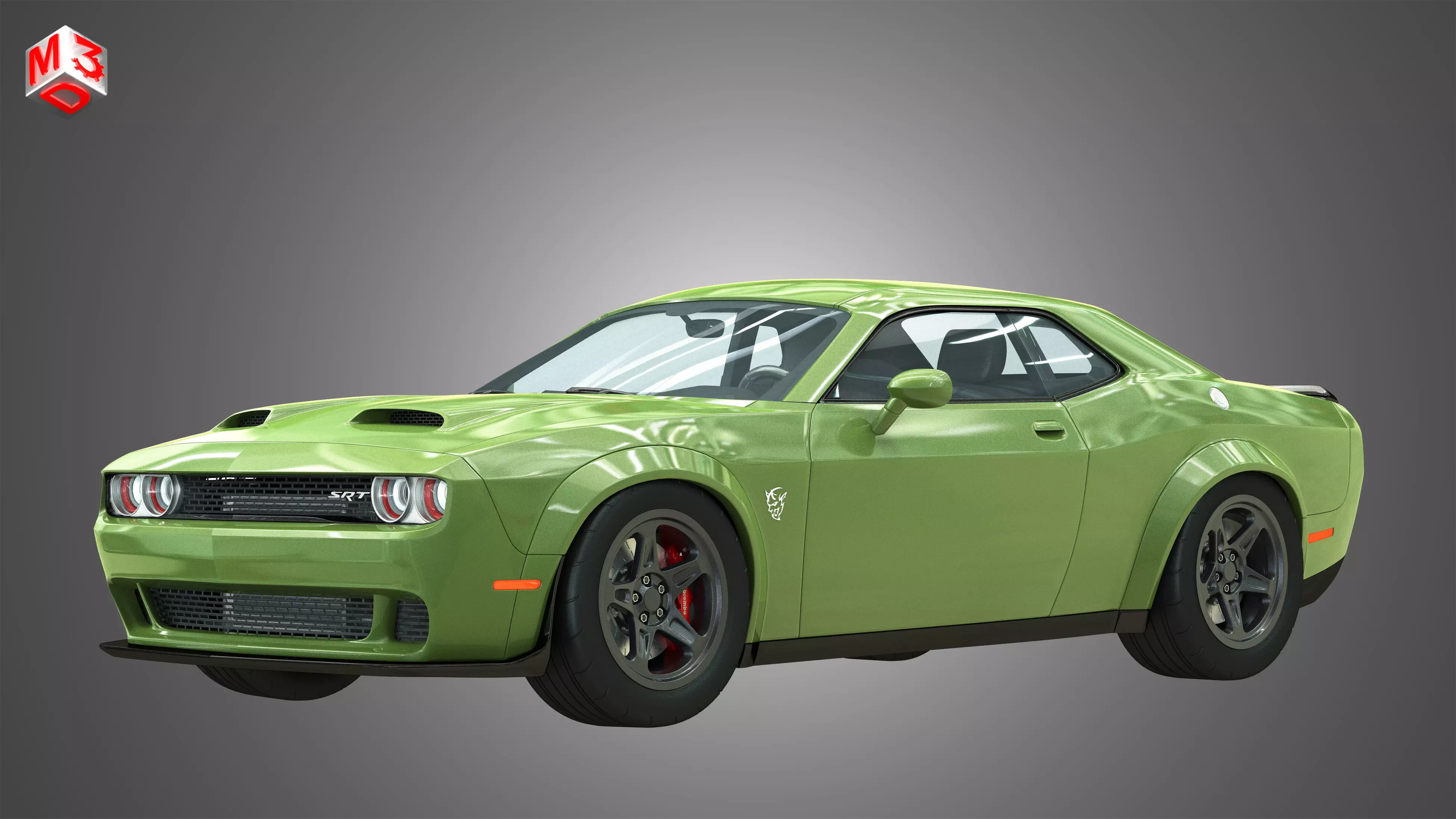 SRT HellCat -  Challenger 2021 3D model_0